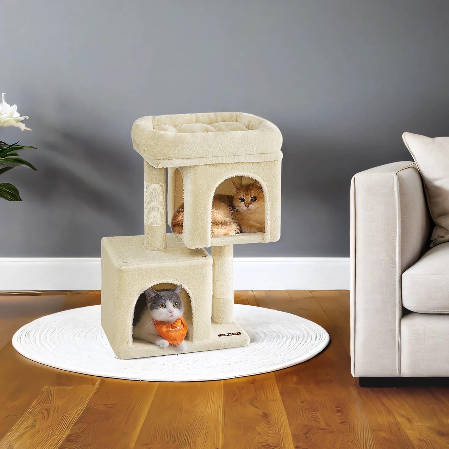 67 cm Katzenbaum klein beige