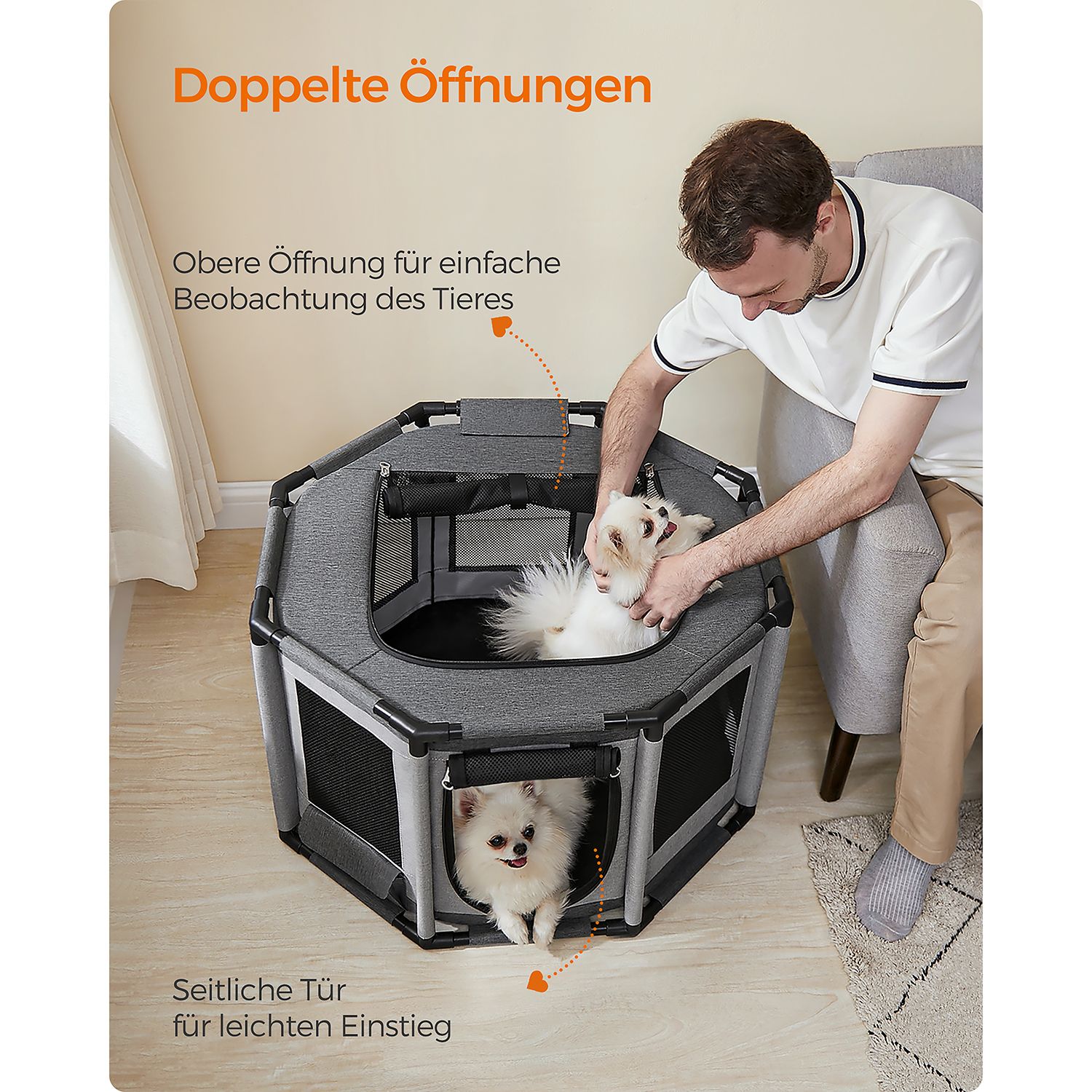 Aštuonkampė šuniukų žaidimų aikštelė