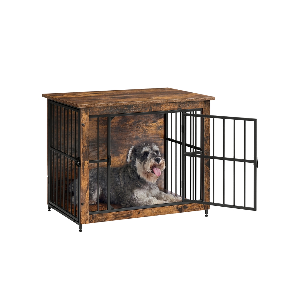 Hundekäfig Möbel Indoor bis 20 kg 2 Türen vintagebraun