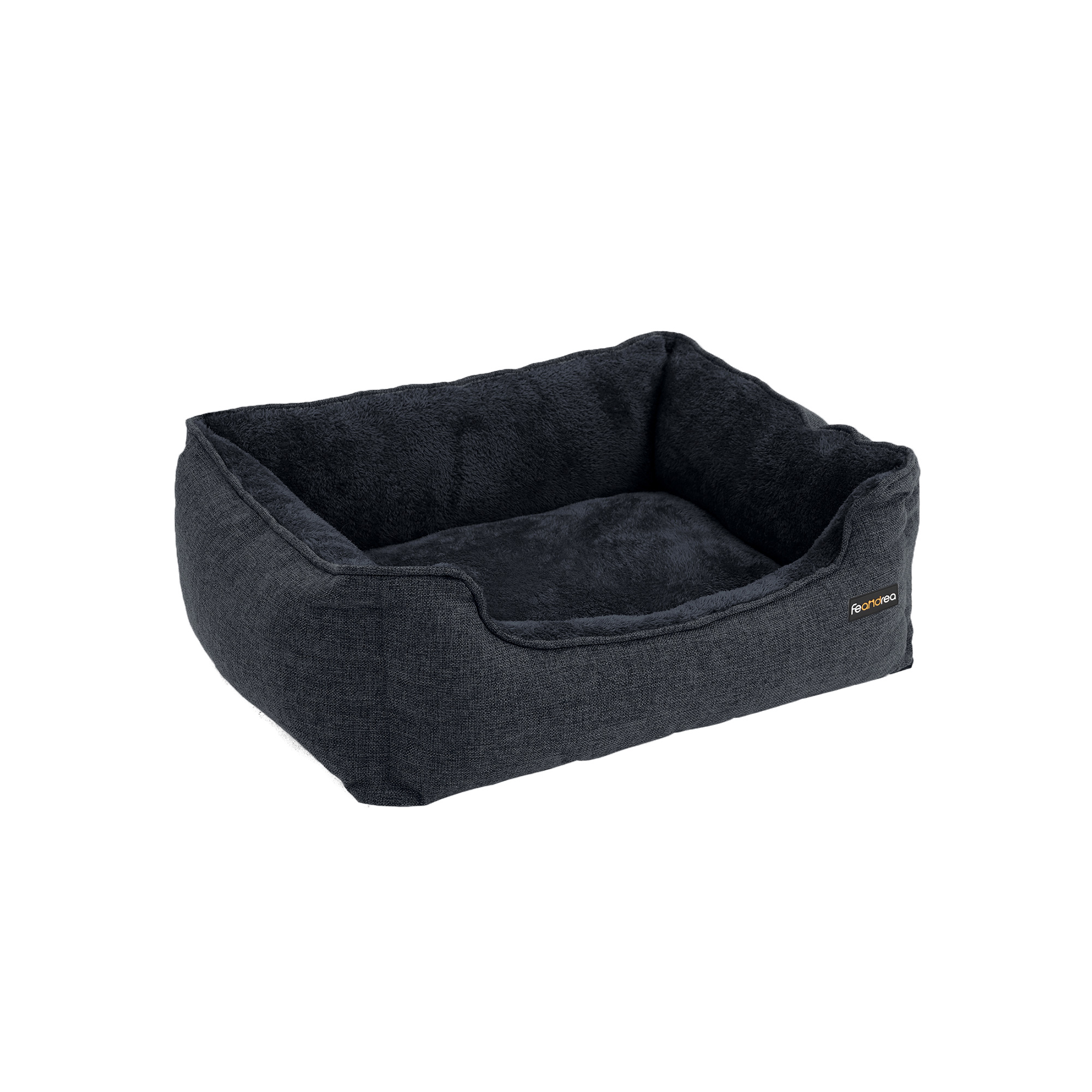 FEANDREA Hundebett mit abnehmbarem Bezug Dunkelgrau