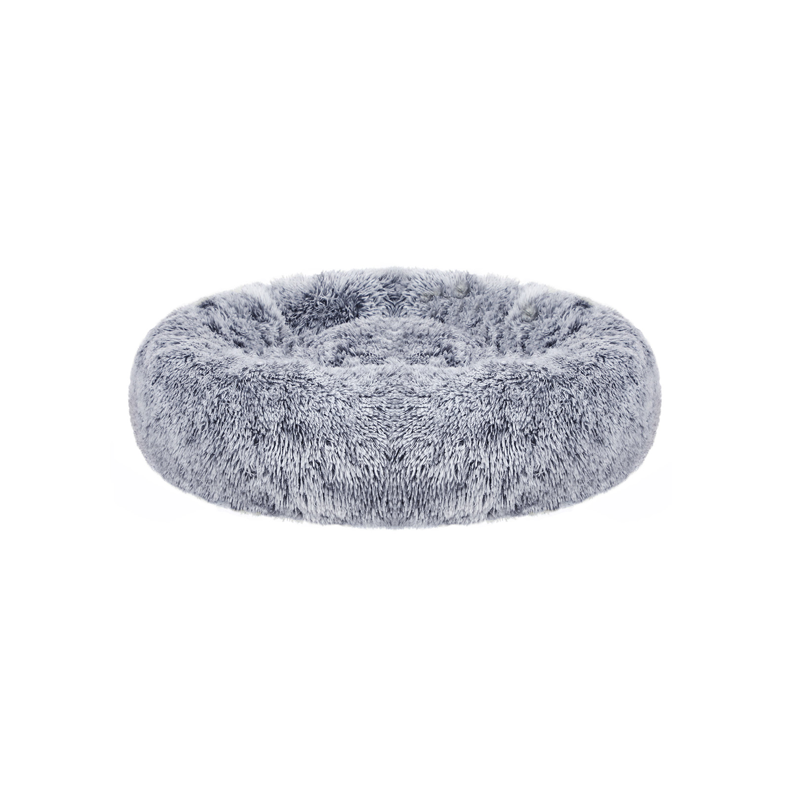 Hundebett mit weichem Bezug grau