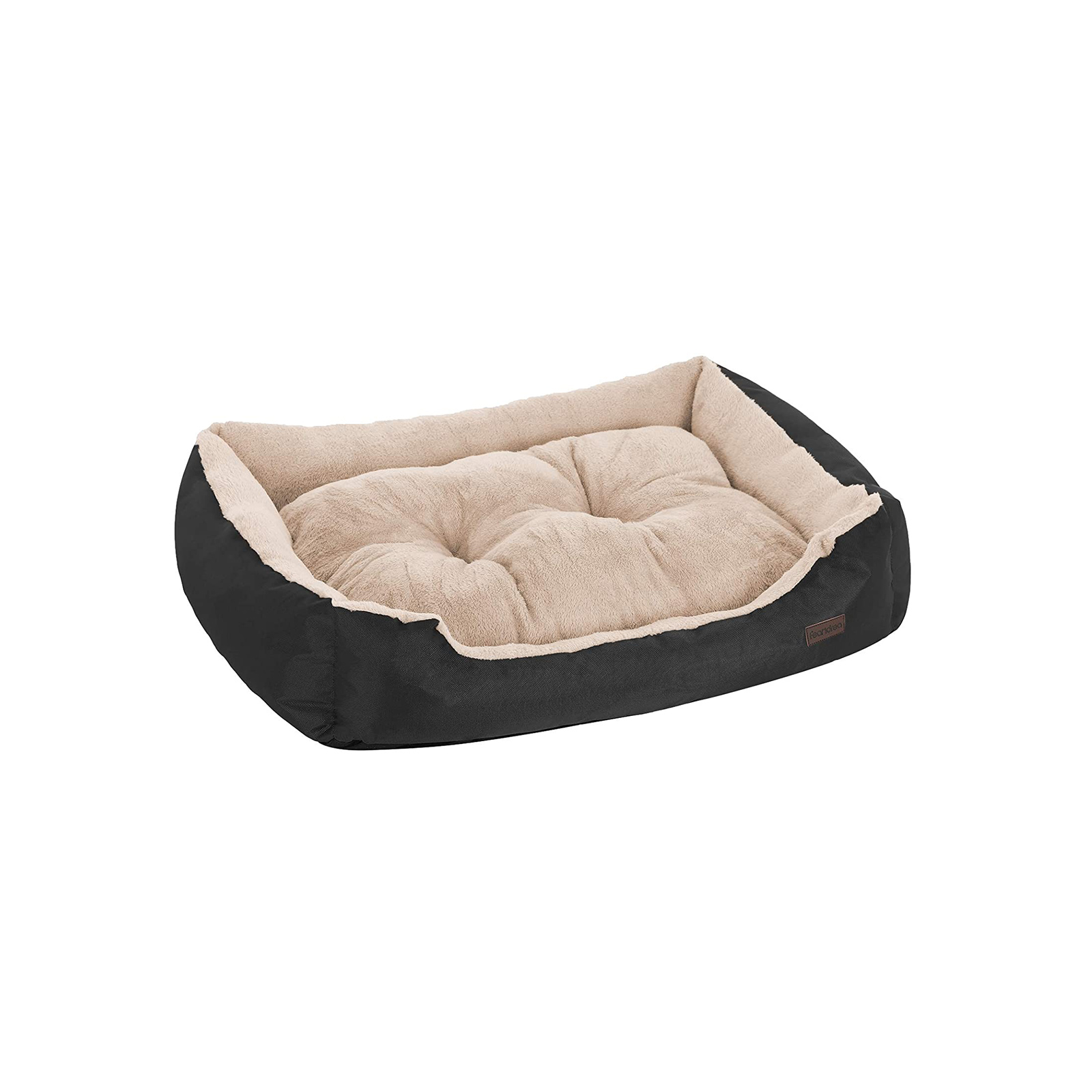 Hundebett mit schwarzem Bezug