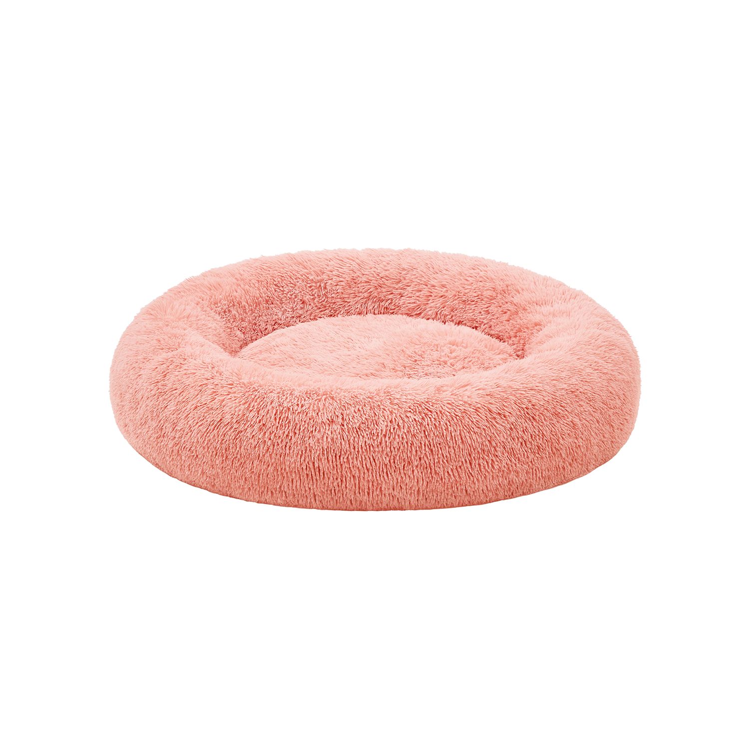 Hundebett flauschig 100 cm d waschbar rosa