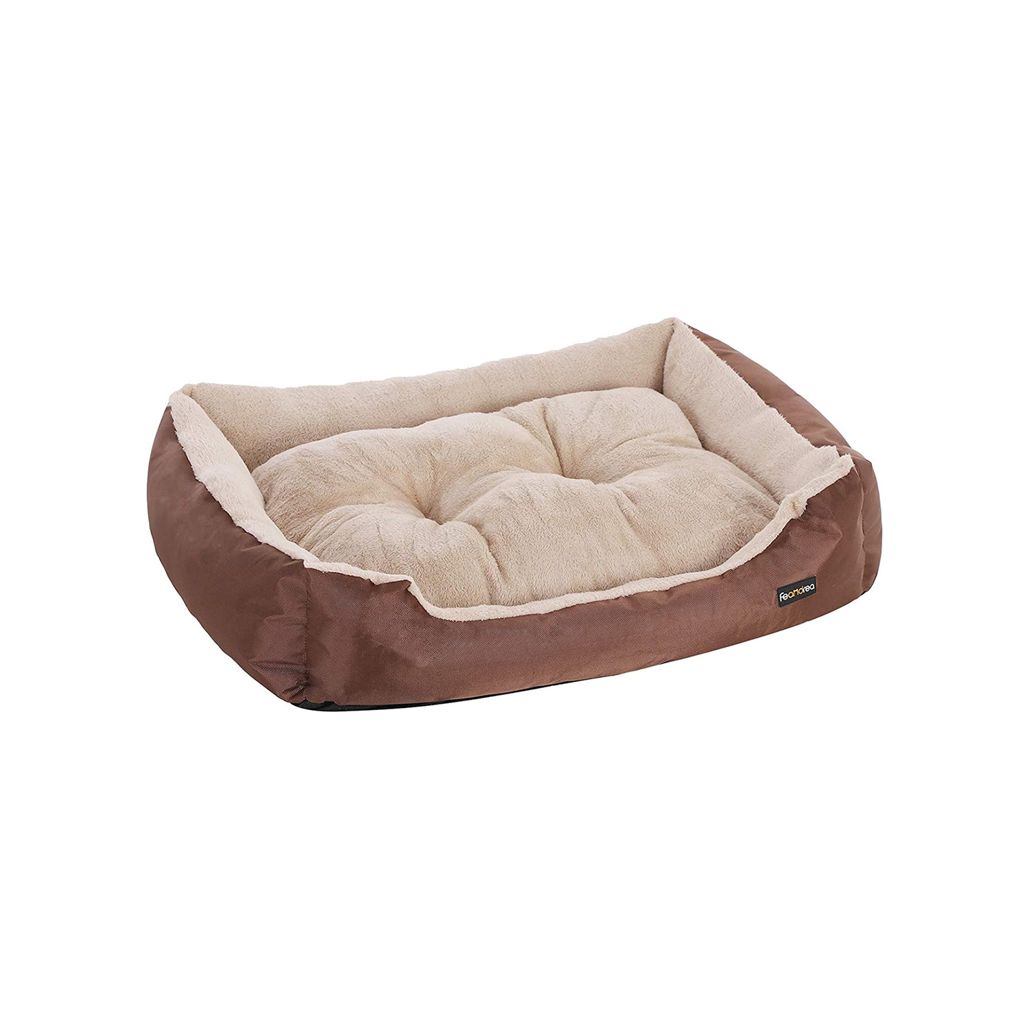 Hundebett mit Wendekissen 85 cm Braun
