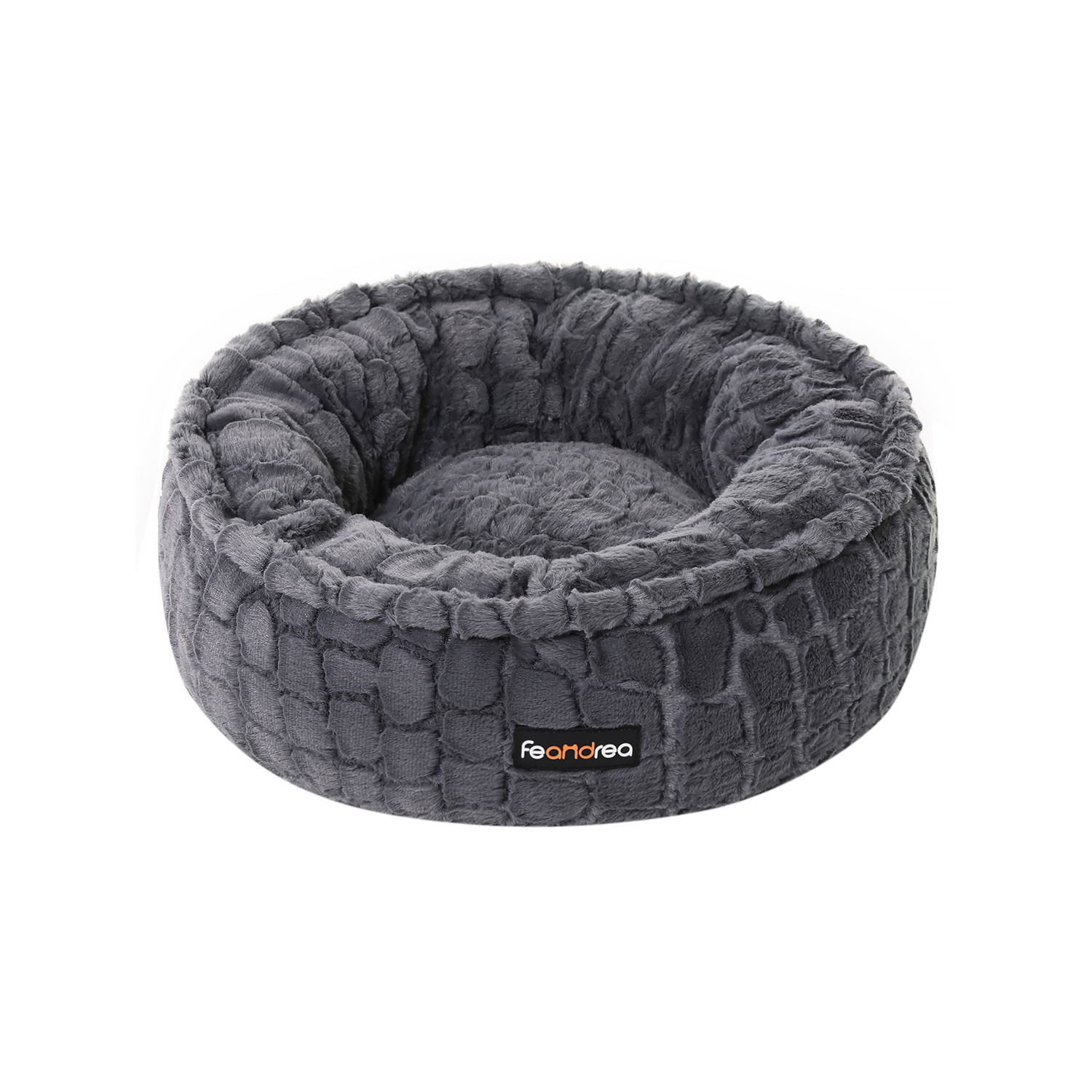 Hundebett Ø 50 cm aus weichem Plüsch