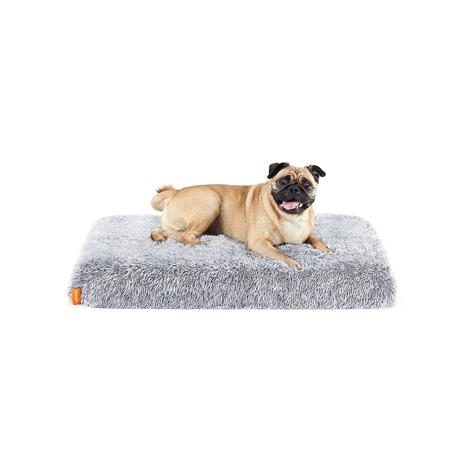 Hundebett Plüsch 80 x 50 x 8 cm Ombré-Grau M