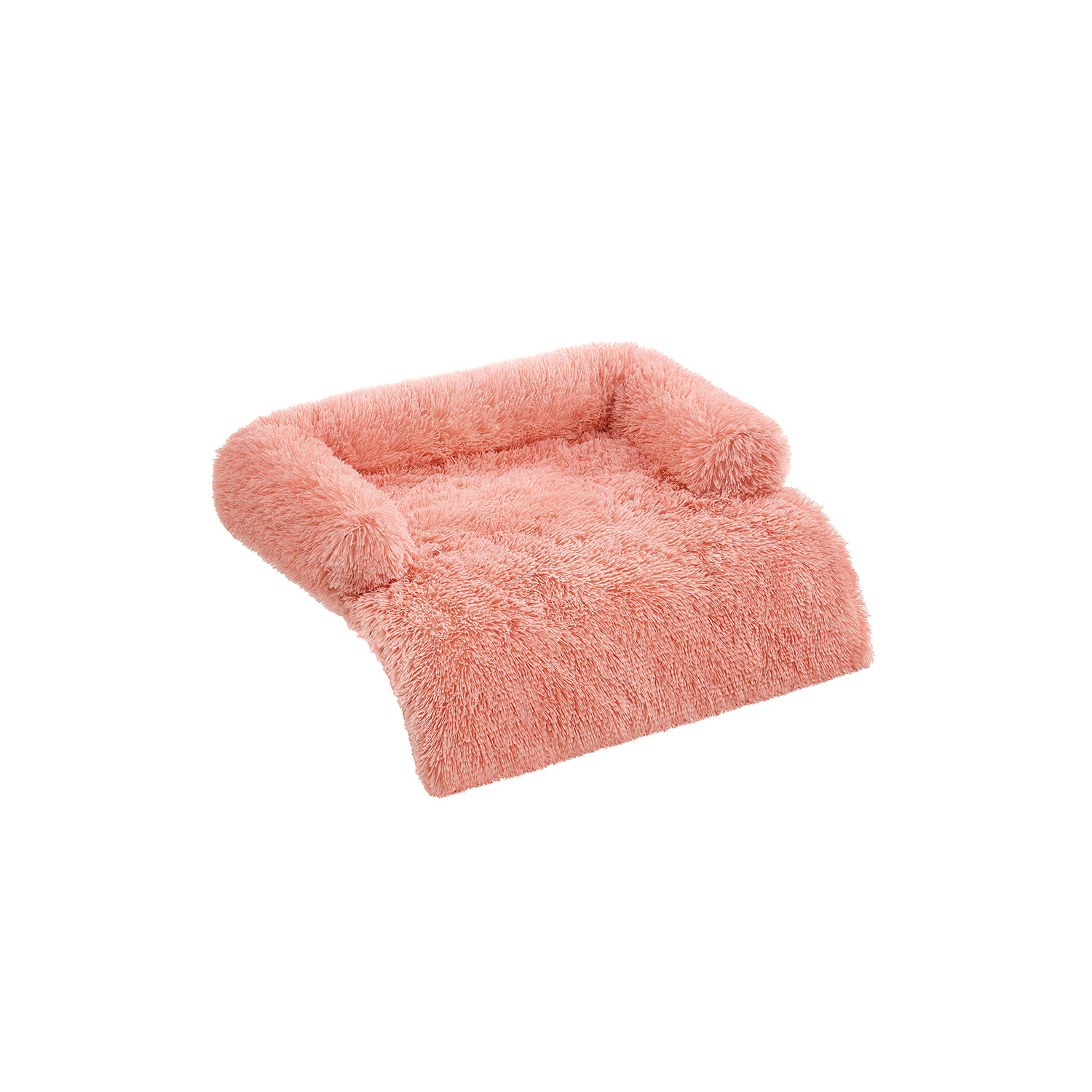 Hundebett L warm und gemütlich 95 x 85 x 16 cm rosa