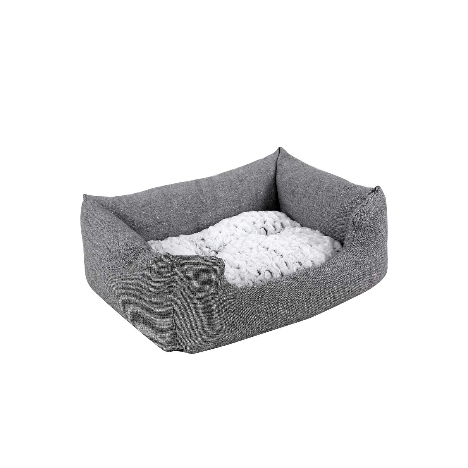 Hundebett mit Wendekissen 80 cm Grau