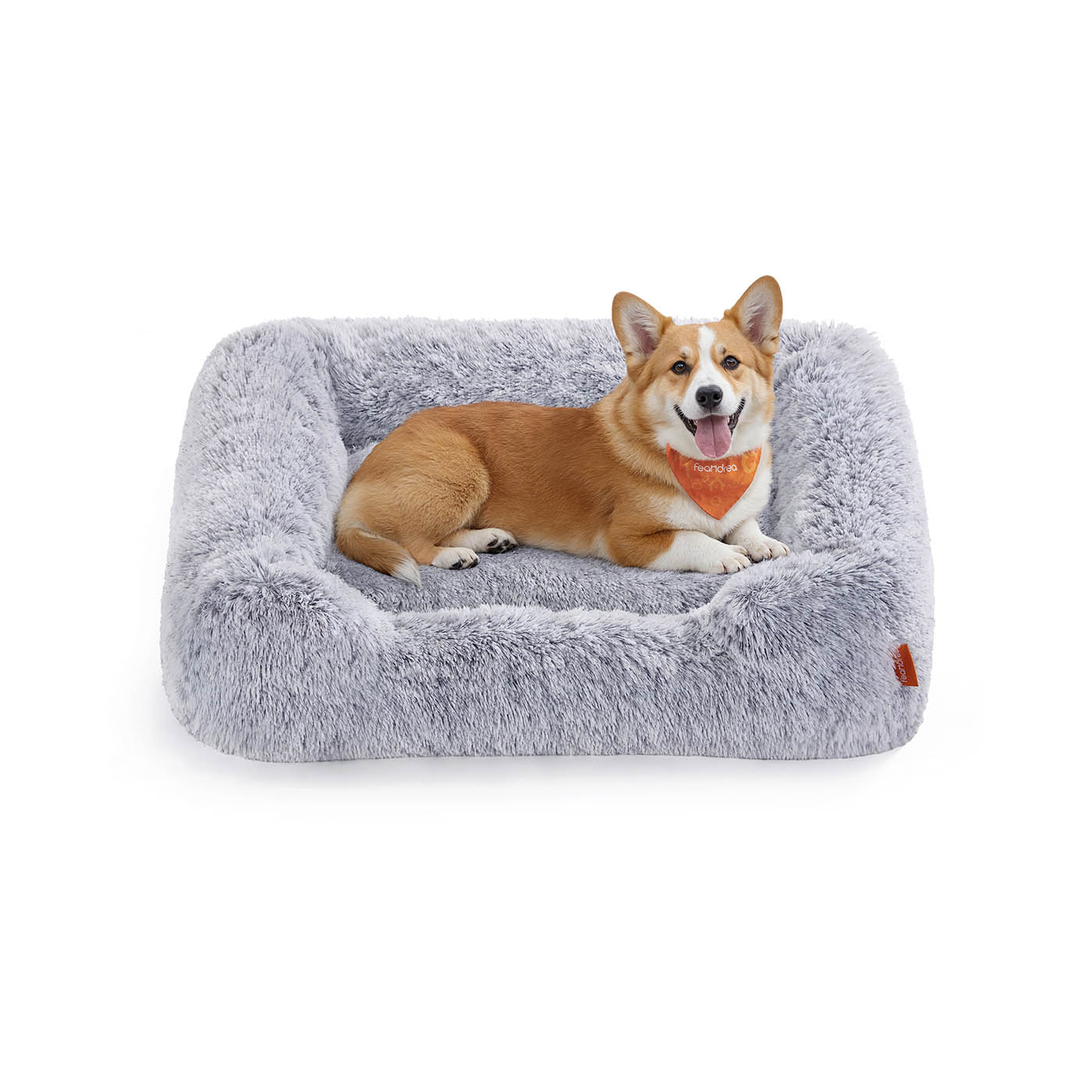 Hundebett 91 x 68 x 18 cm mit erhöhten Rändern und abnehmbarem Bezug