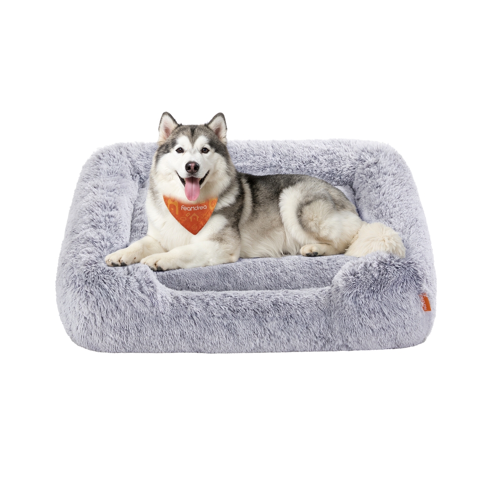 Hundebett mit erhöhten Rändern und abnehmbarem Bezug
