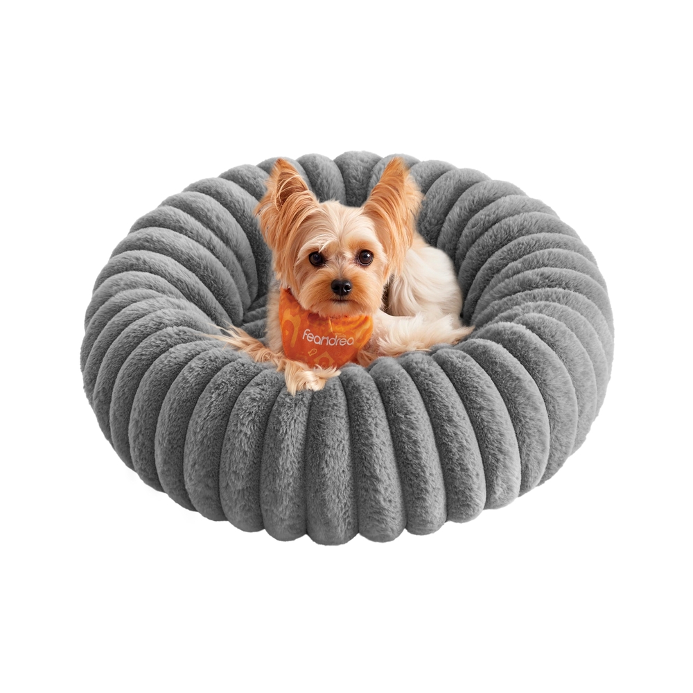 Hundebett 50 cm Durchmesser waschbar taubengrau