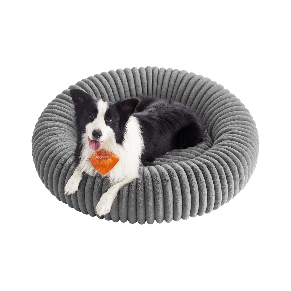 Hundebett 100 cm Durchmesser waschbar taubengrau