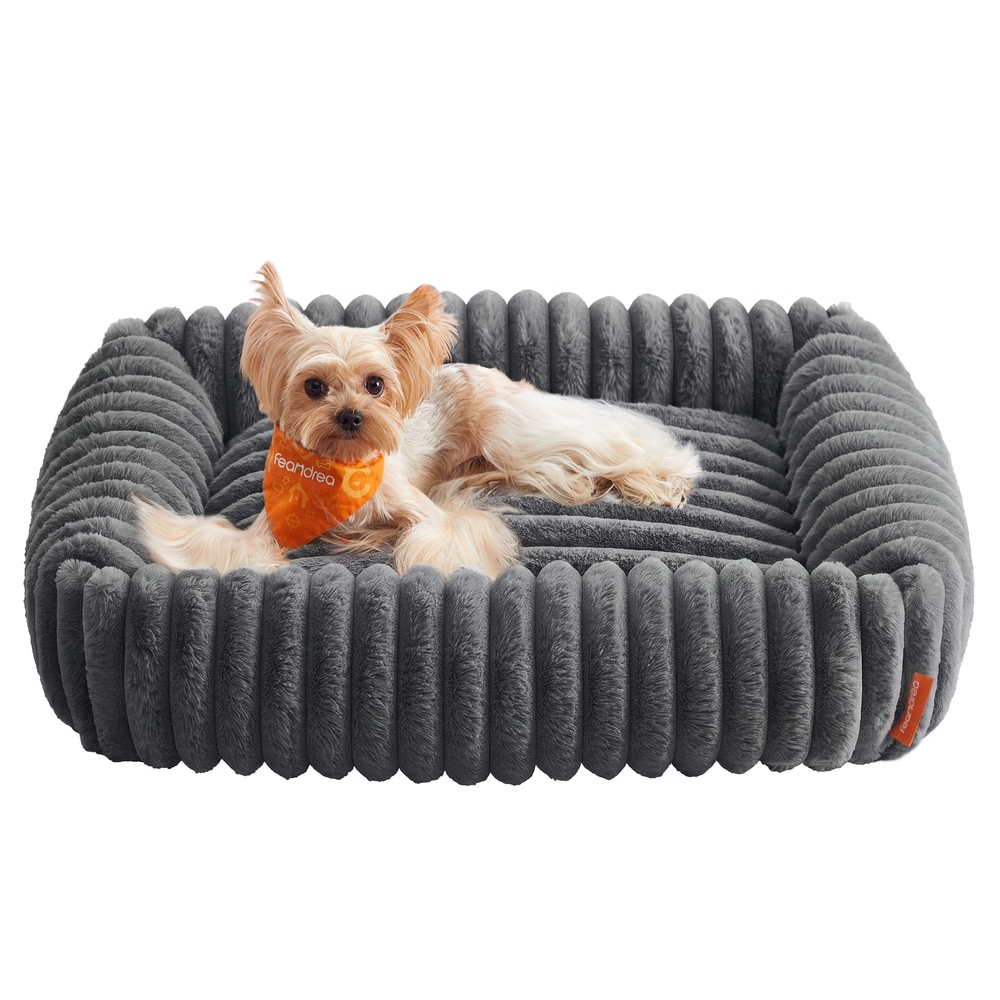 Hundebett bleigrau 71x55x18 cm orthopädisch waschbar