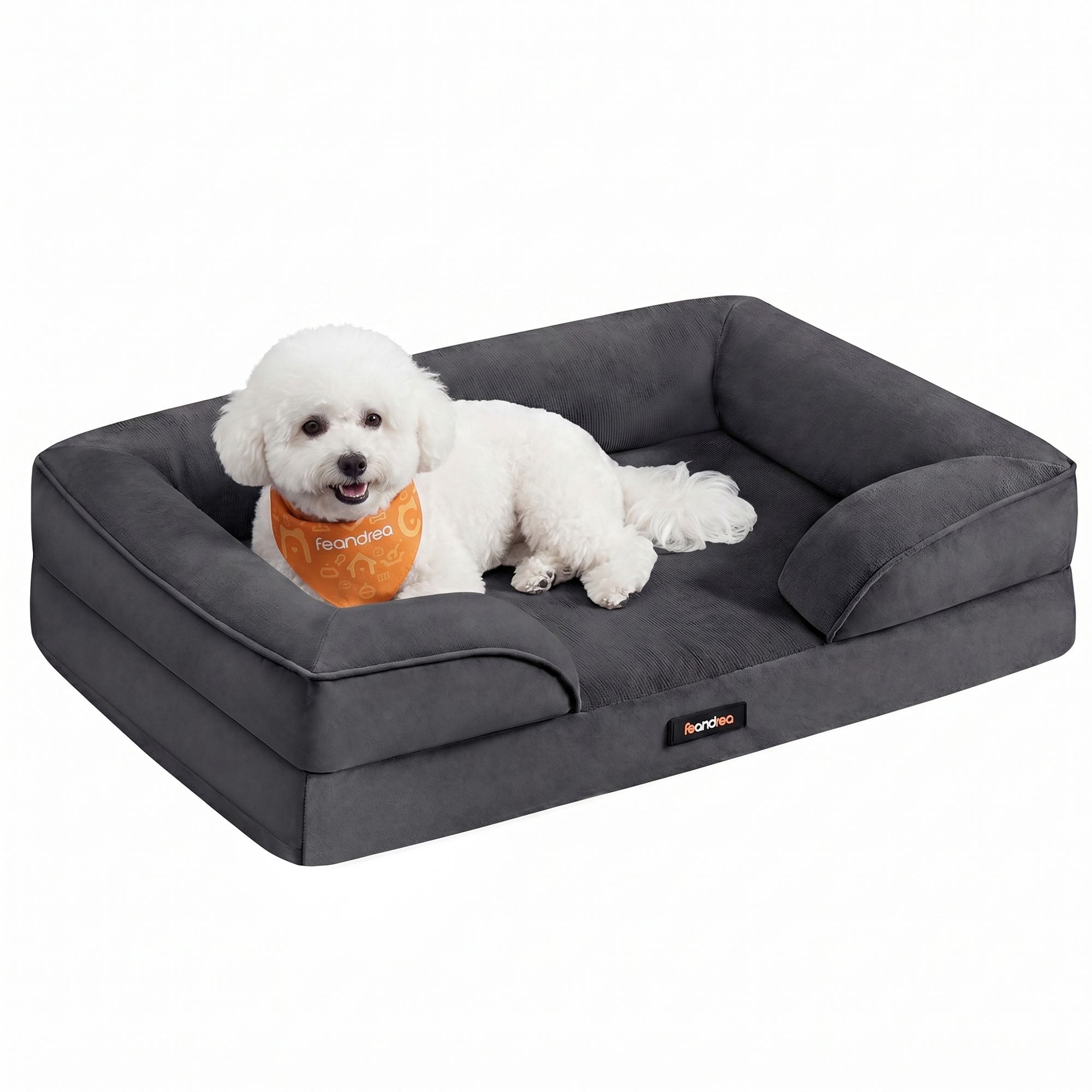 Orthopädisches Hundebett mit Hundekissen, 76 x 51 x 16 cm
