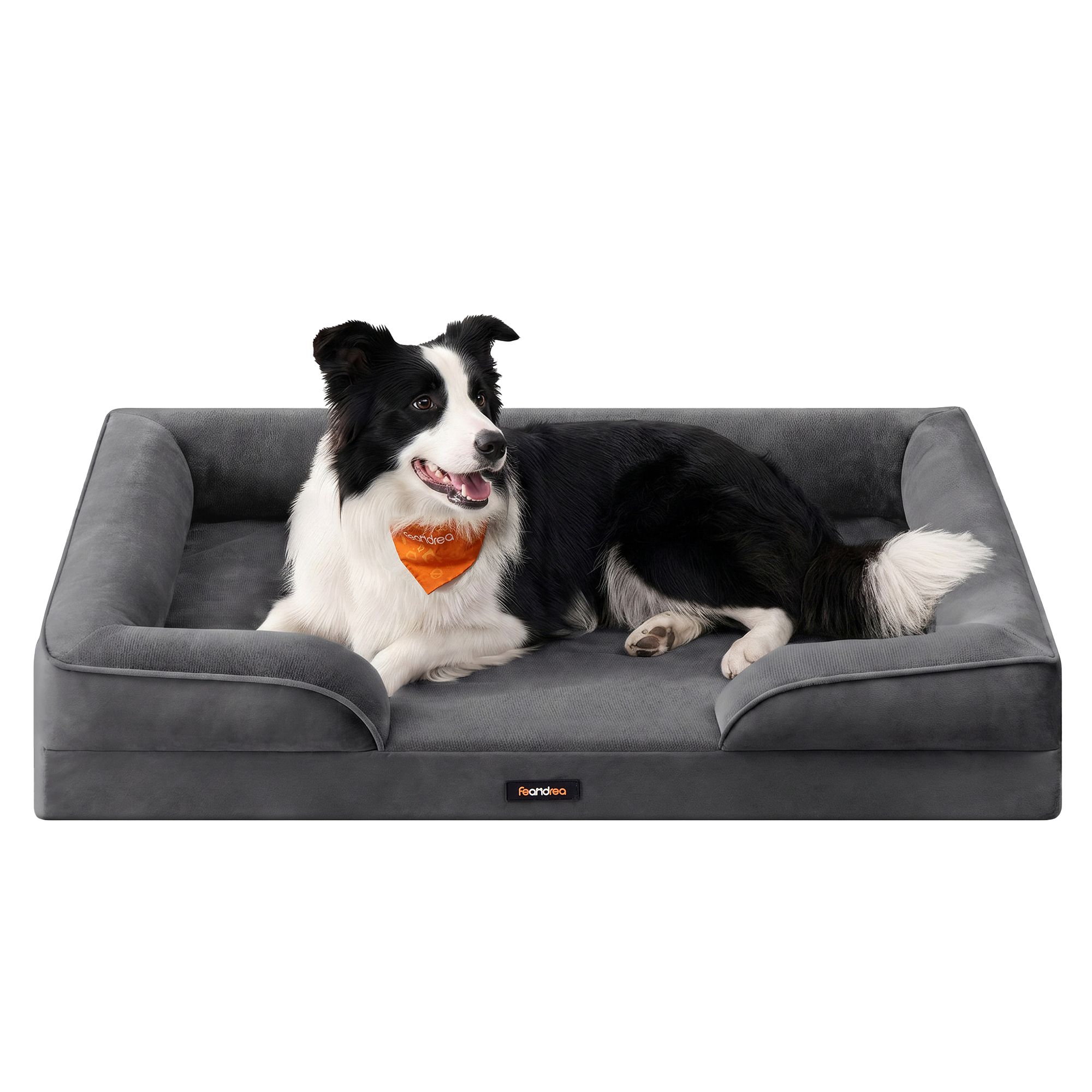 Orthopädisches Hundebett mit Hundekissen, 104 x 69 x 17 cm