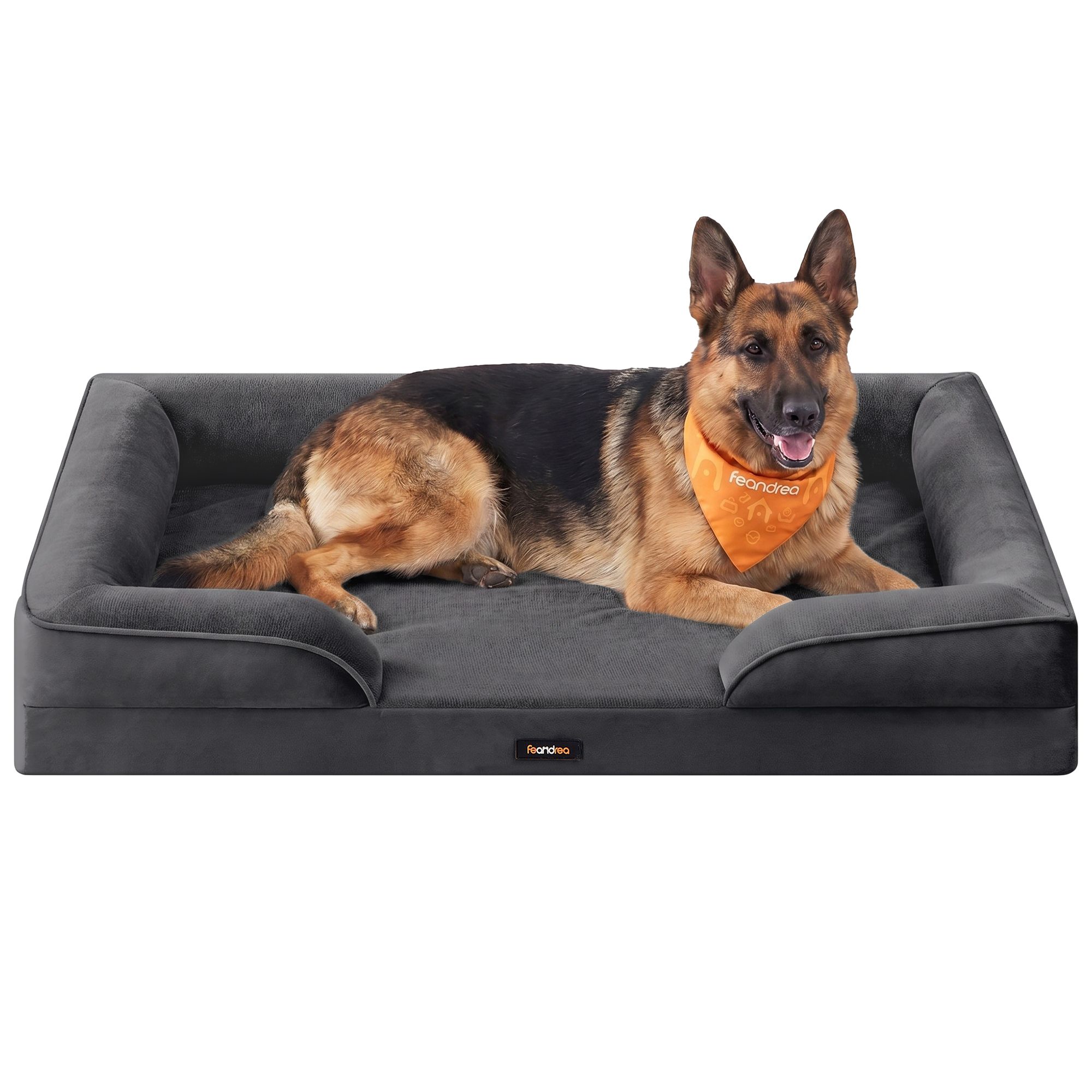 Orthopädisches Hundebett mit Hundekissen, 122 x 85 x 17 cm