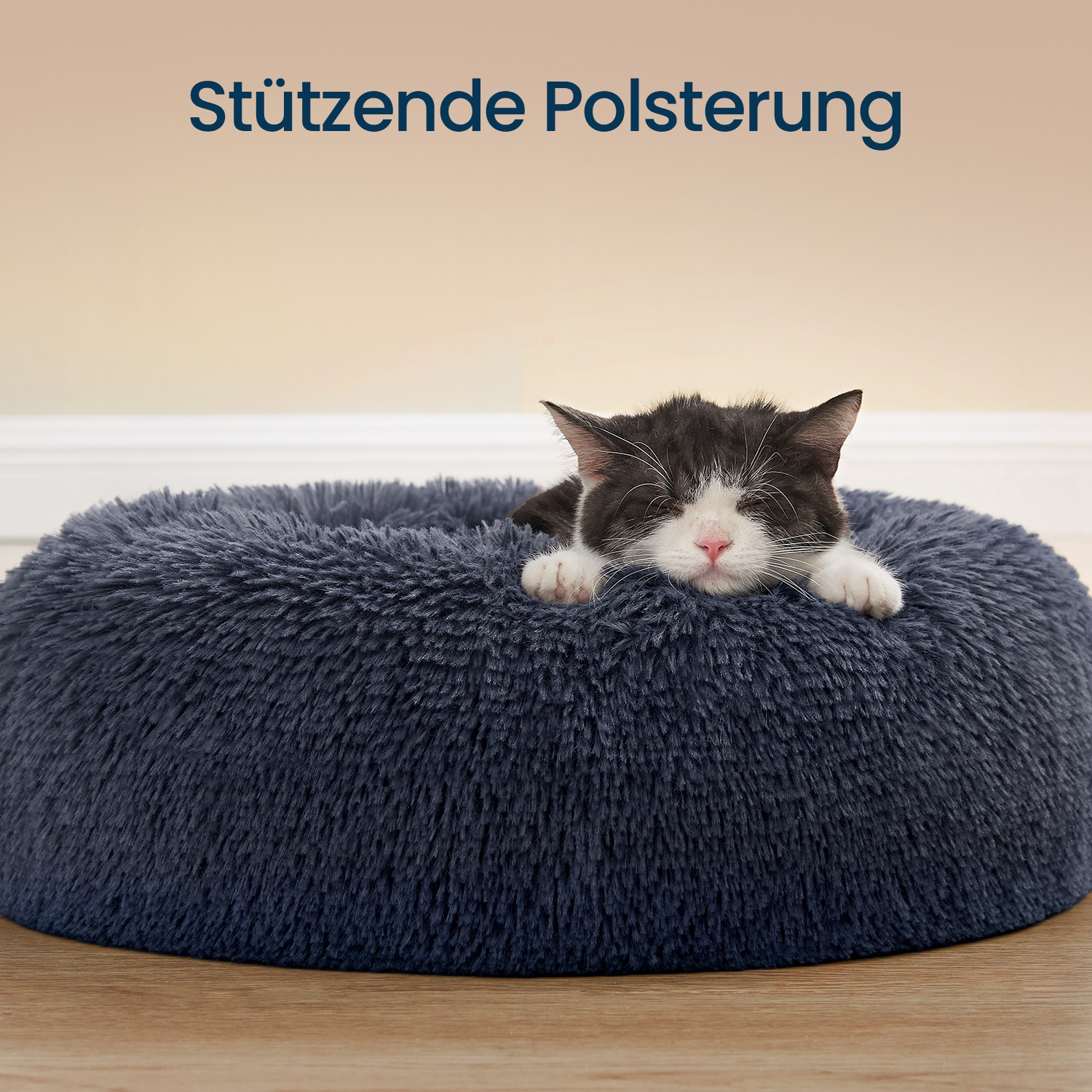 Hundebett flauschig, Donut Kissen, waschbar