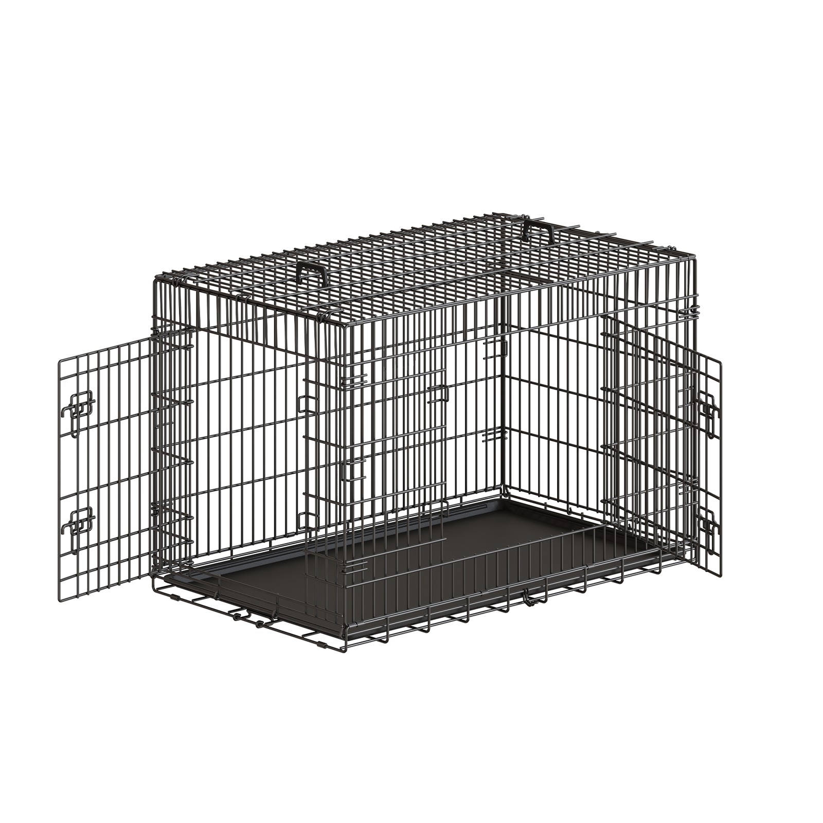 Hundekäfig, Hundebox klappbar, mit 2 Türen
