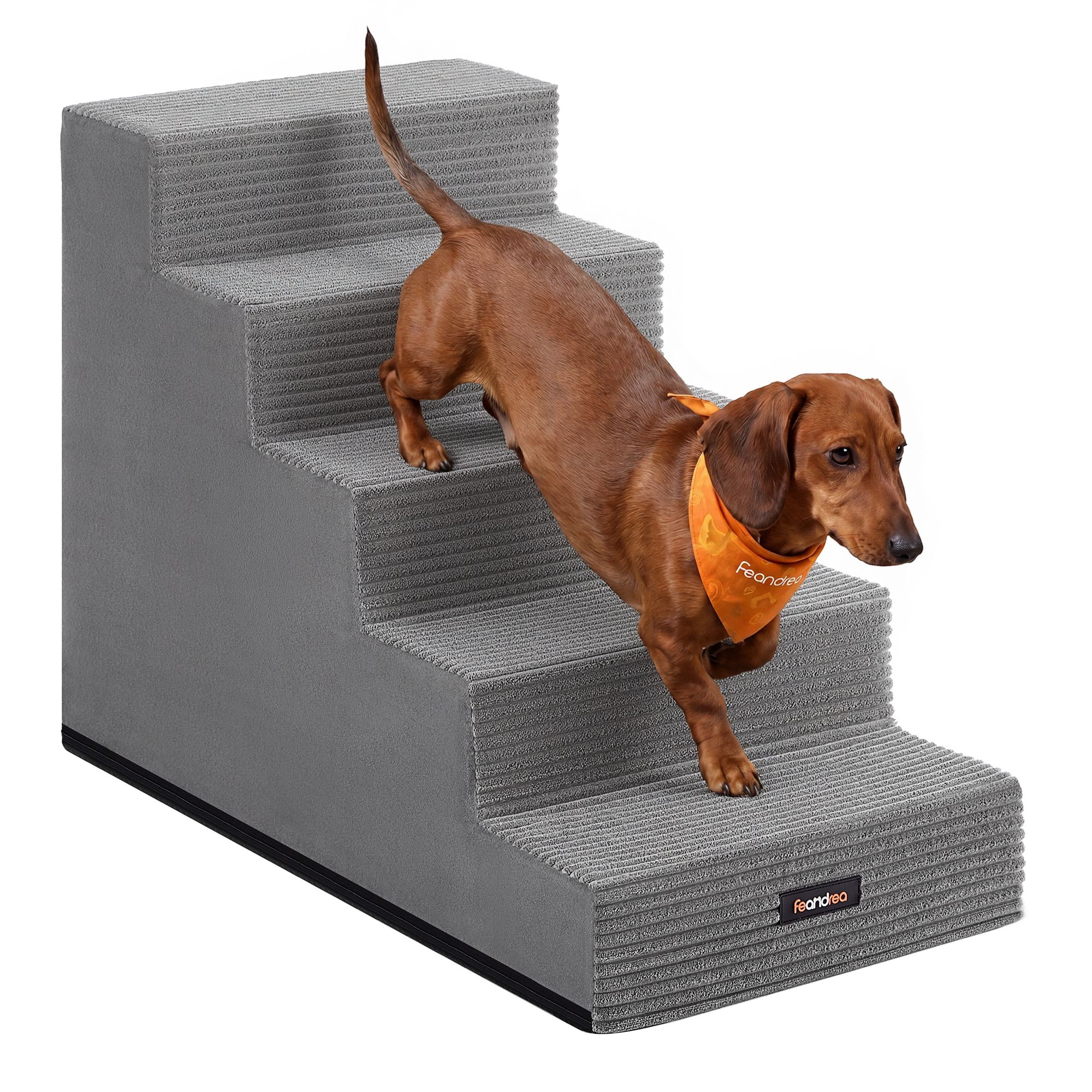 Hundetreppe aus Schaumstoff mit 5 Stufen, 76 x 40 x 57 cm