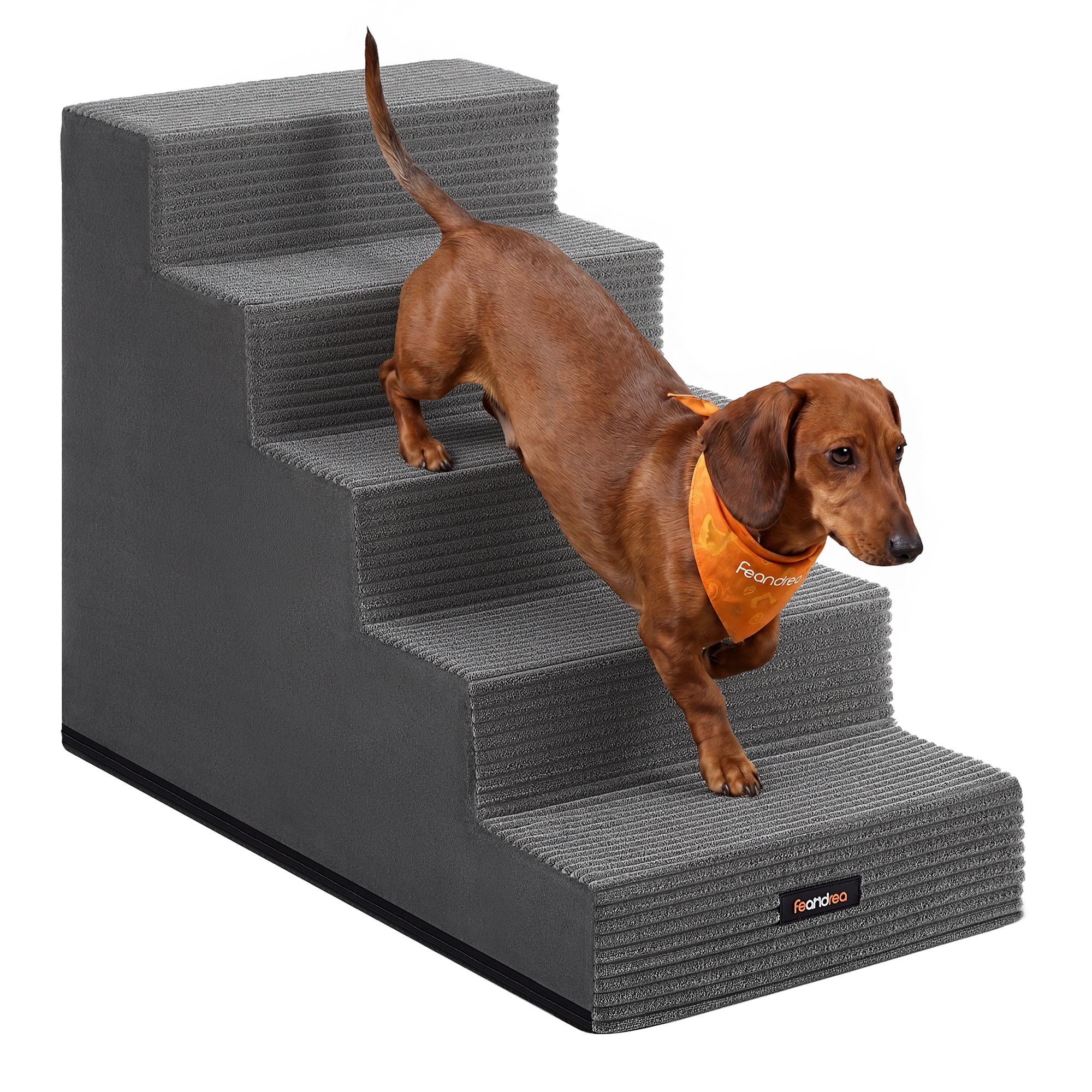 Hundetreppe aus Schaumstoff mit 5 Stufen, 76 x 40 x 57 cm