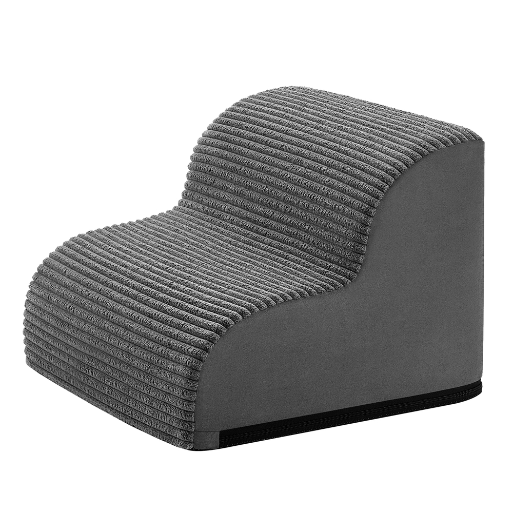 Hundetreppe, 2-stufig-Haustiertreppe, Cord mit Querstreifen