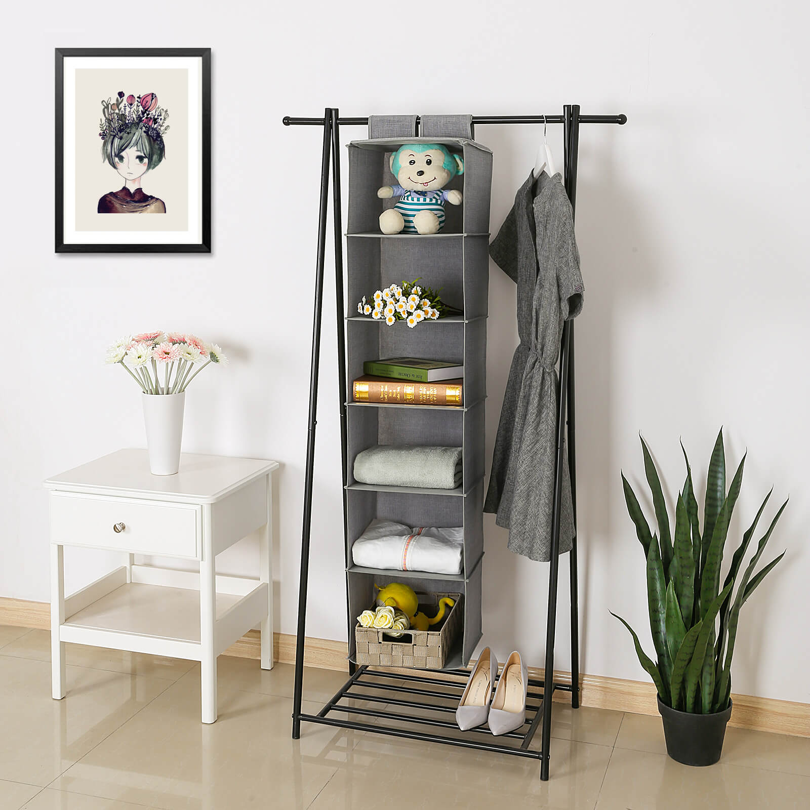 Hugsweet Bar Caddy Schwarz - 6-Fach Organizer Für Servietten Und Barzubehör