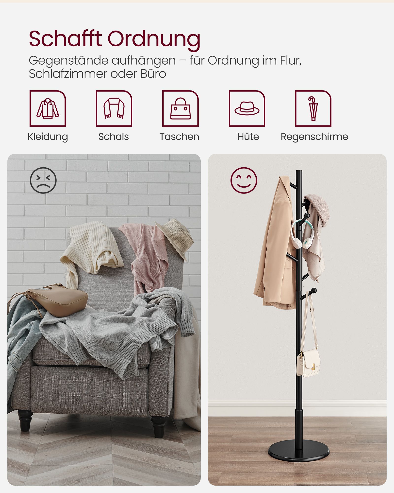 Medinis drabužių stovas 7