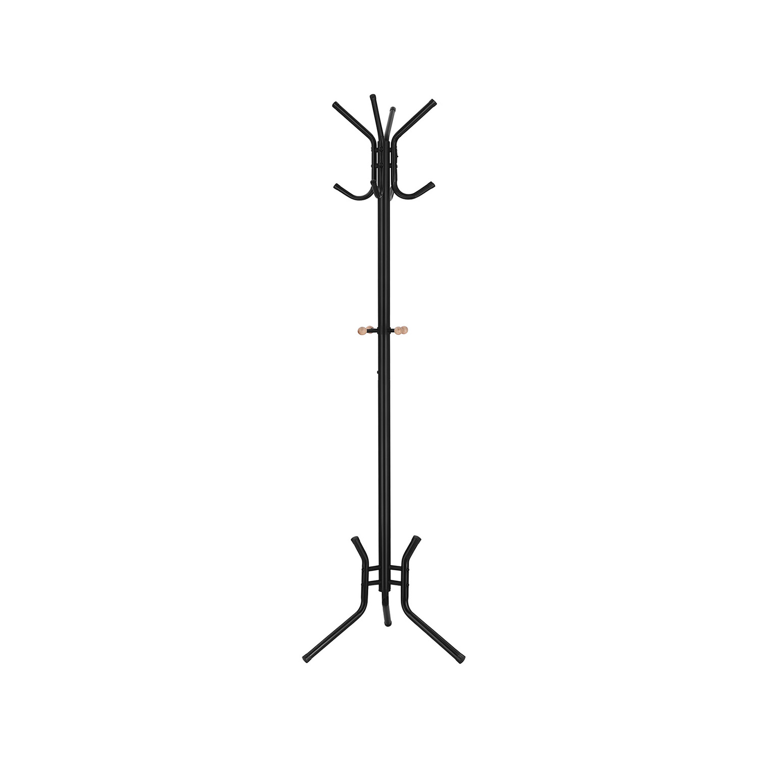 Stilvoller Metallständer mit 12 Haken 176 cm schwarz RCR17B