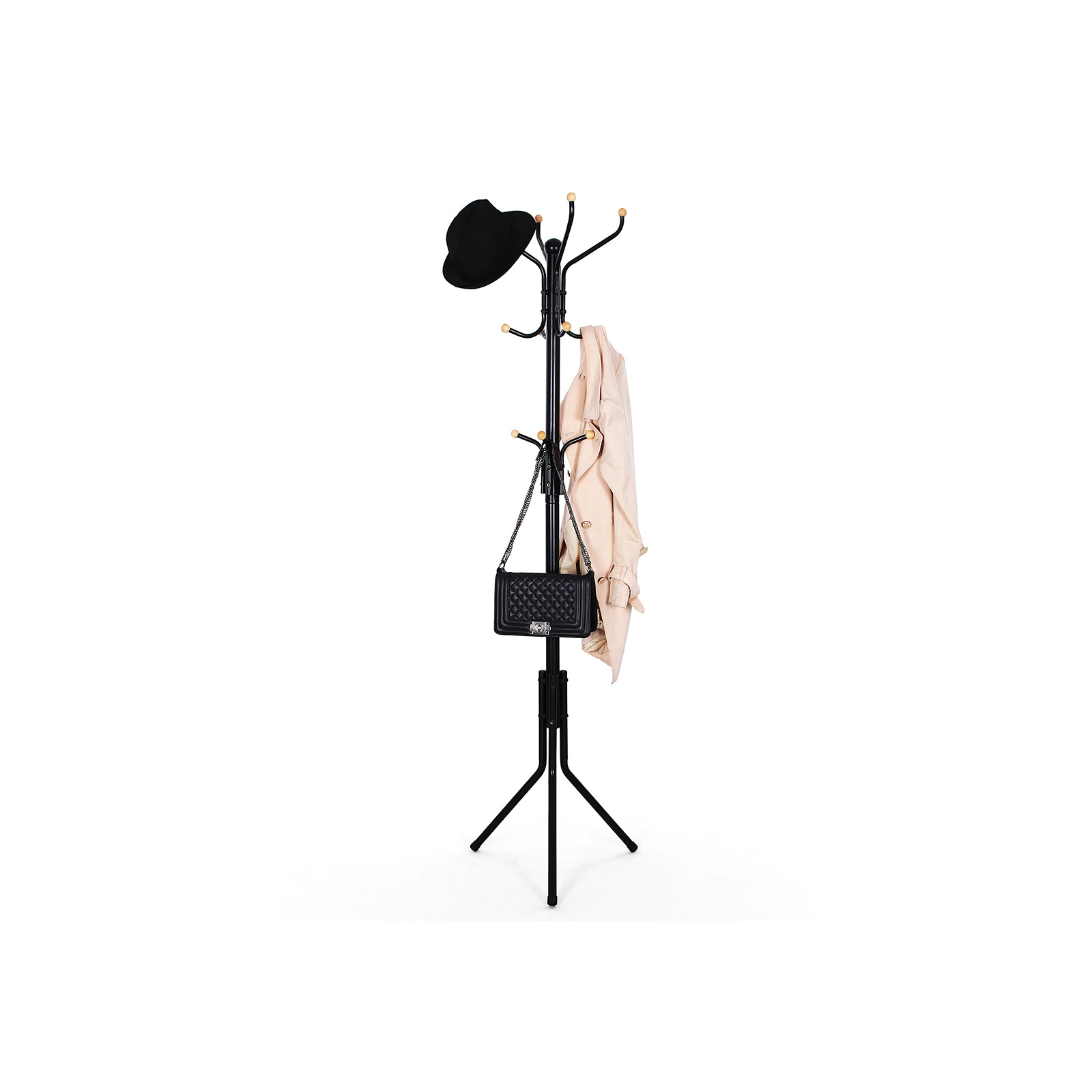 SONGMICS Kleiderständer RCR19B schwarz Metall 12 Haken 44,0 x 182,0 cm, 1 St.