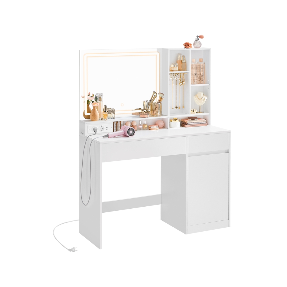 Schminktisch mit LED-Beleuchtung 110 cm breit