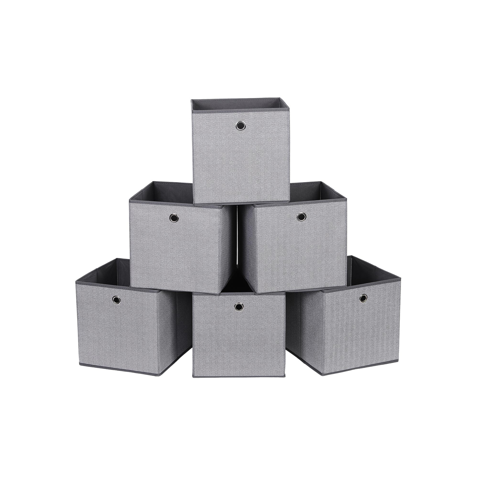 Aufbewahrungsboxen 6er Set Dunkelgrau
