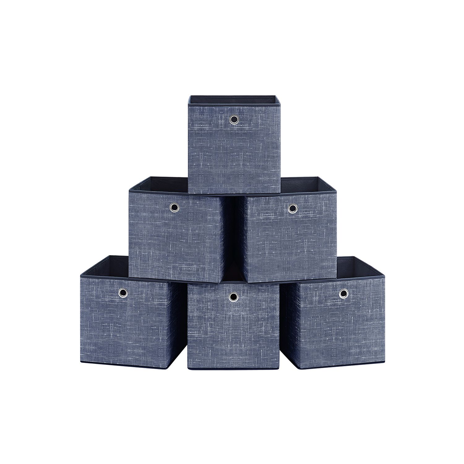 Aufbewahrungsbox 6er Set nebelblau