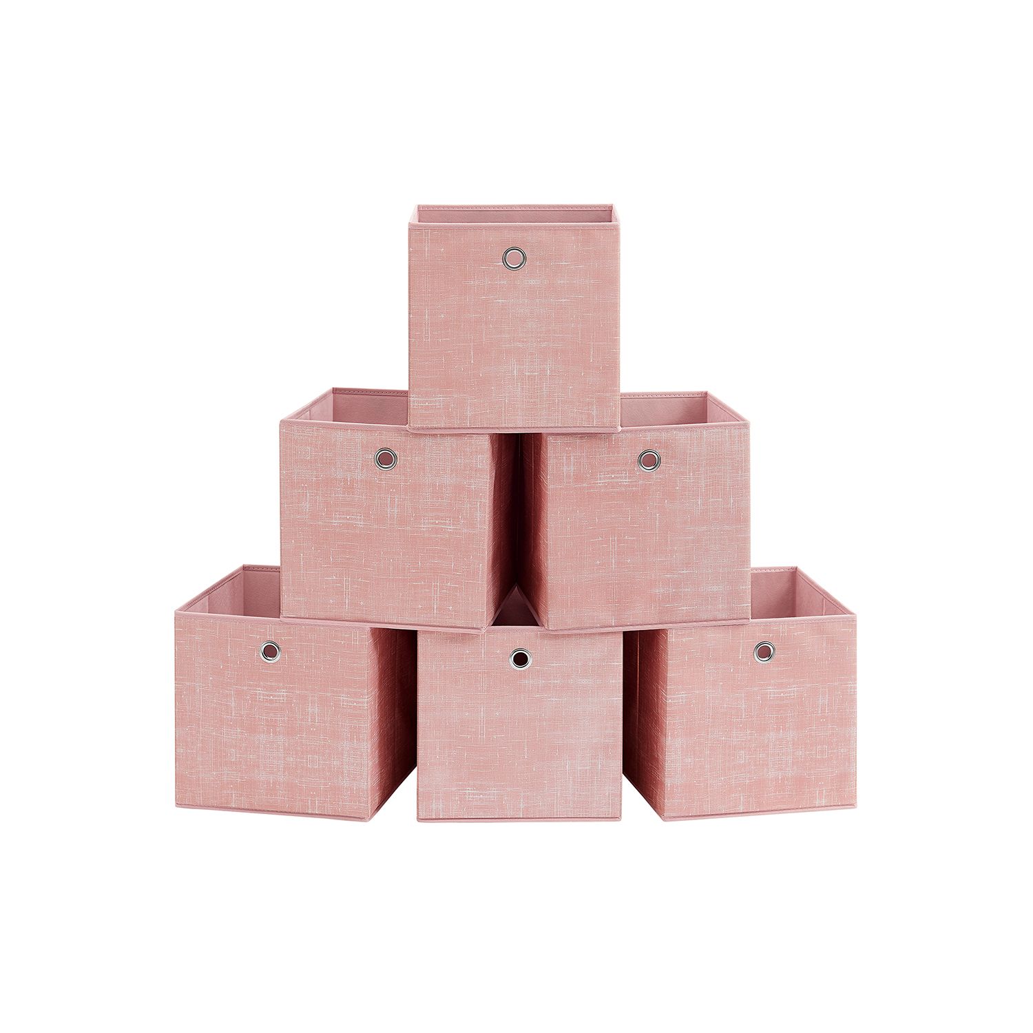 Aufbewahrungsbox 6er Set pastellrosa