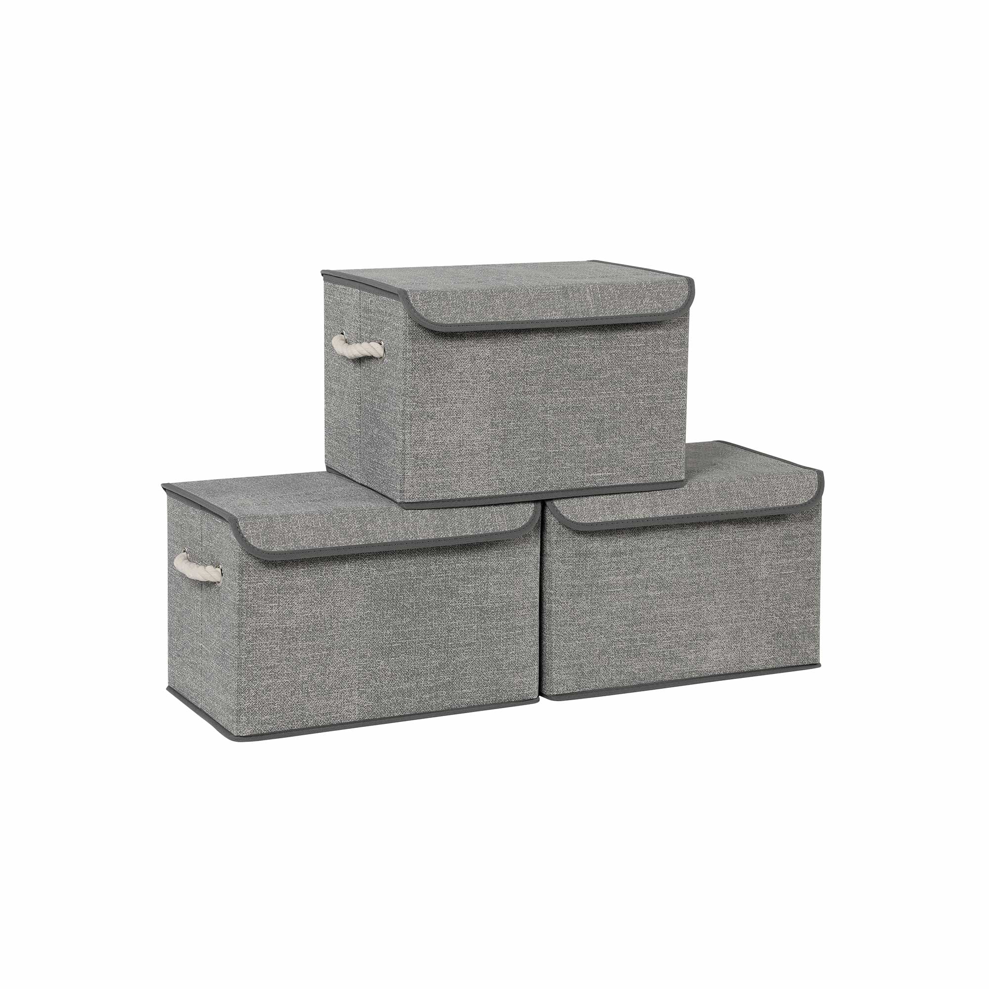 Songmics Stoffboxen Mit Deckel 3er Set