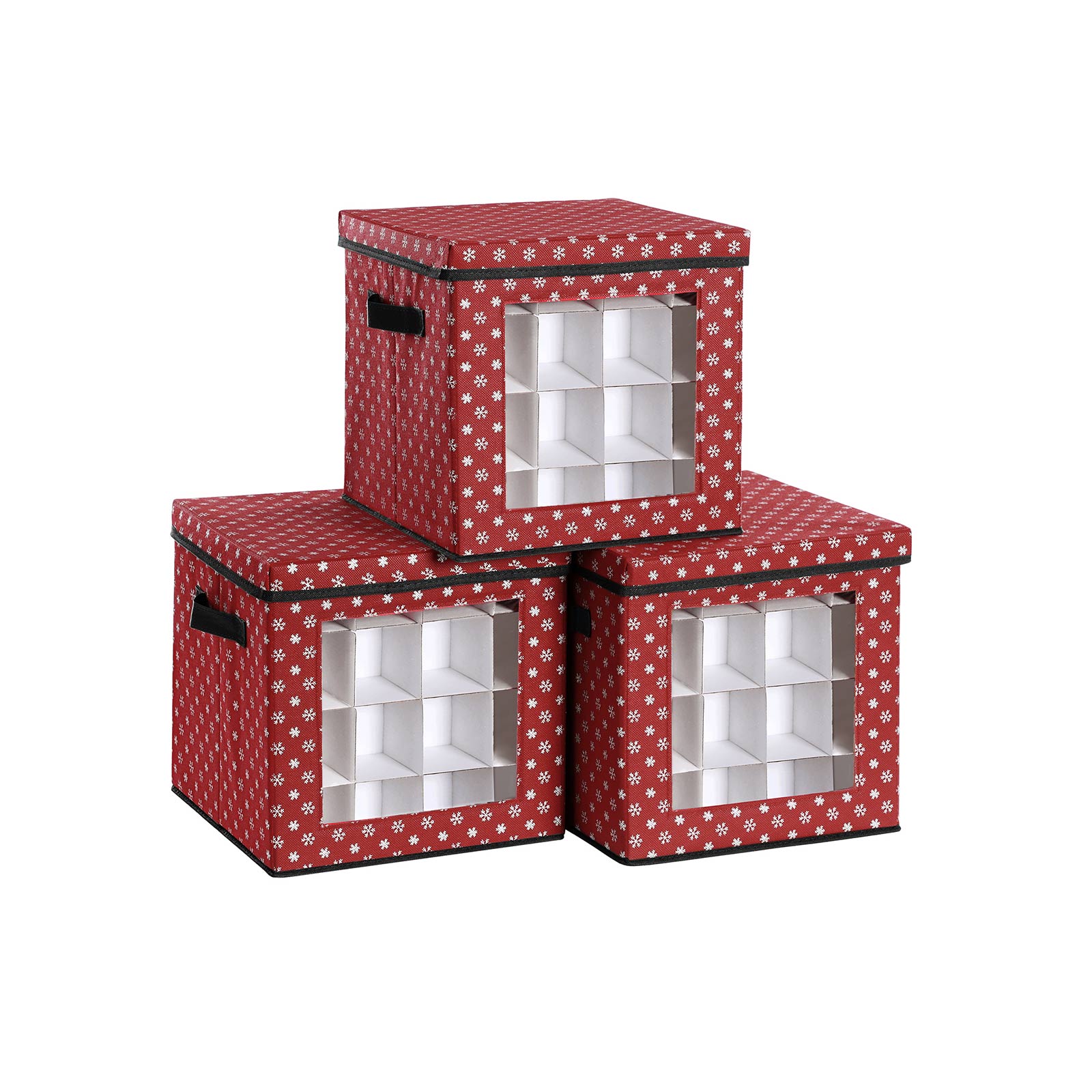 Aufbewahrungsboxen für Weihnachtskugeln  rot