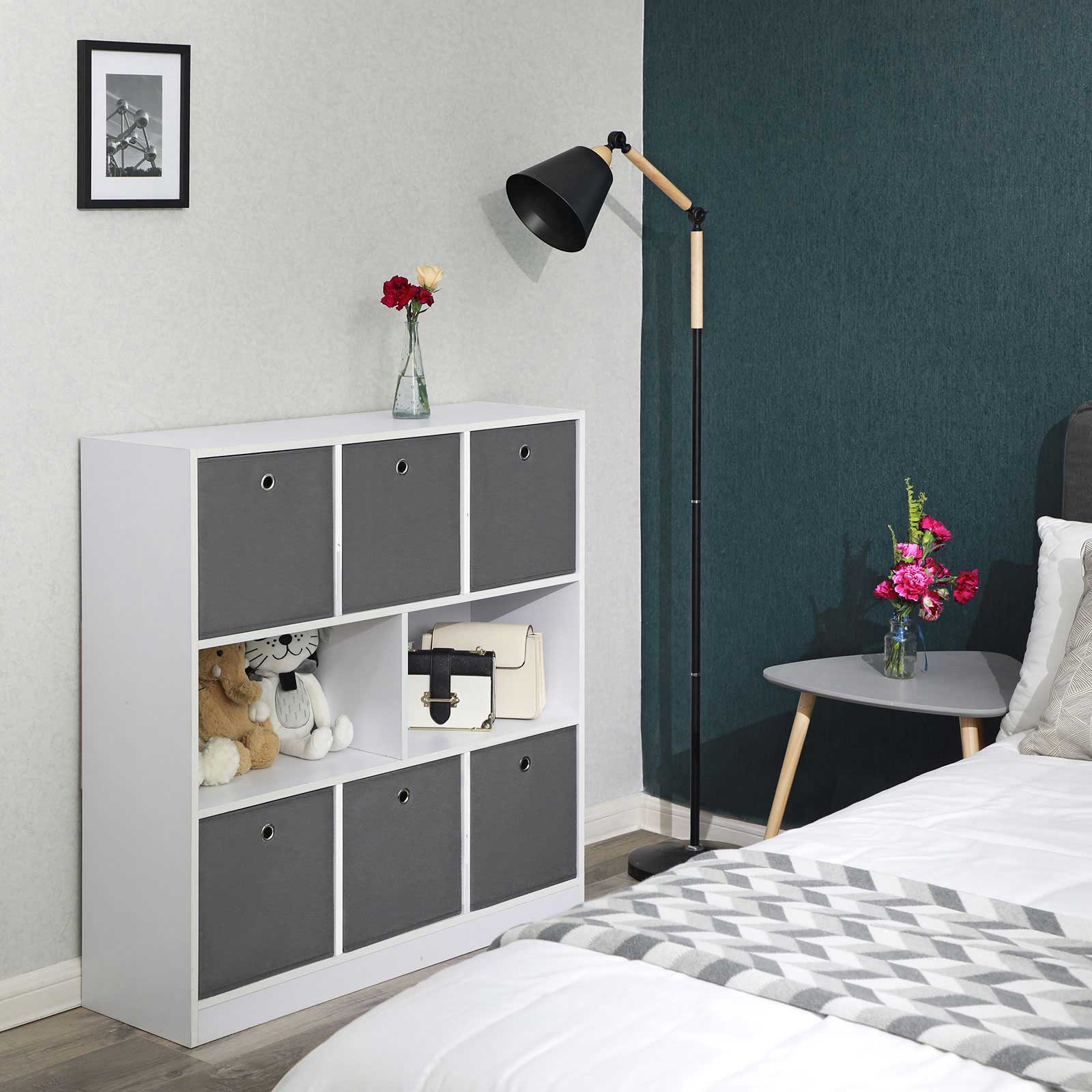 Aufbewahrungsboxen 6 Stück Grau