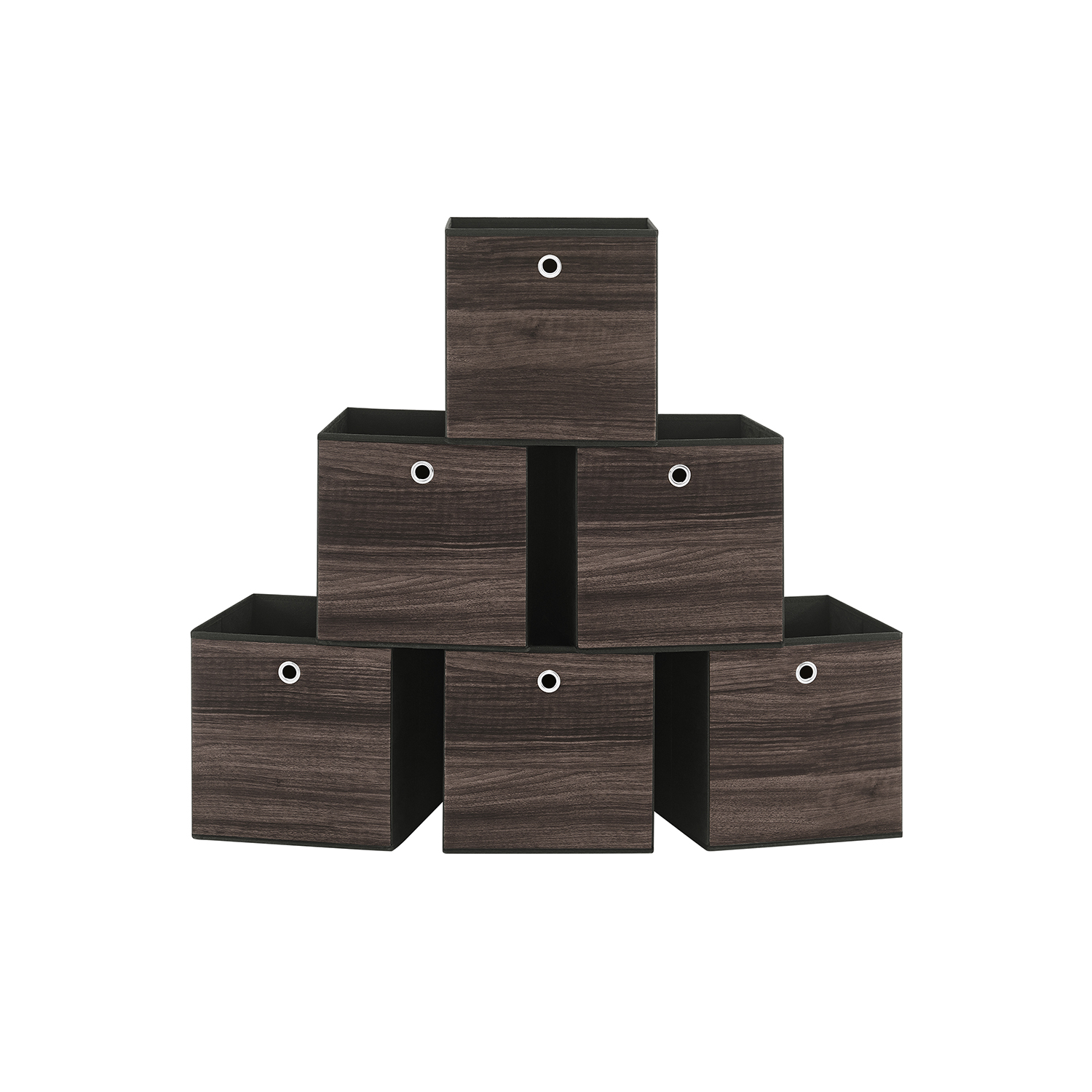 Aufbewahrungsbox 6er Set kastanienbraun