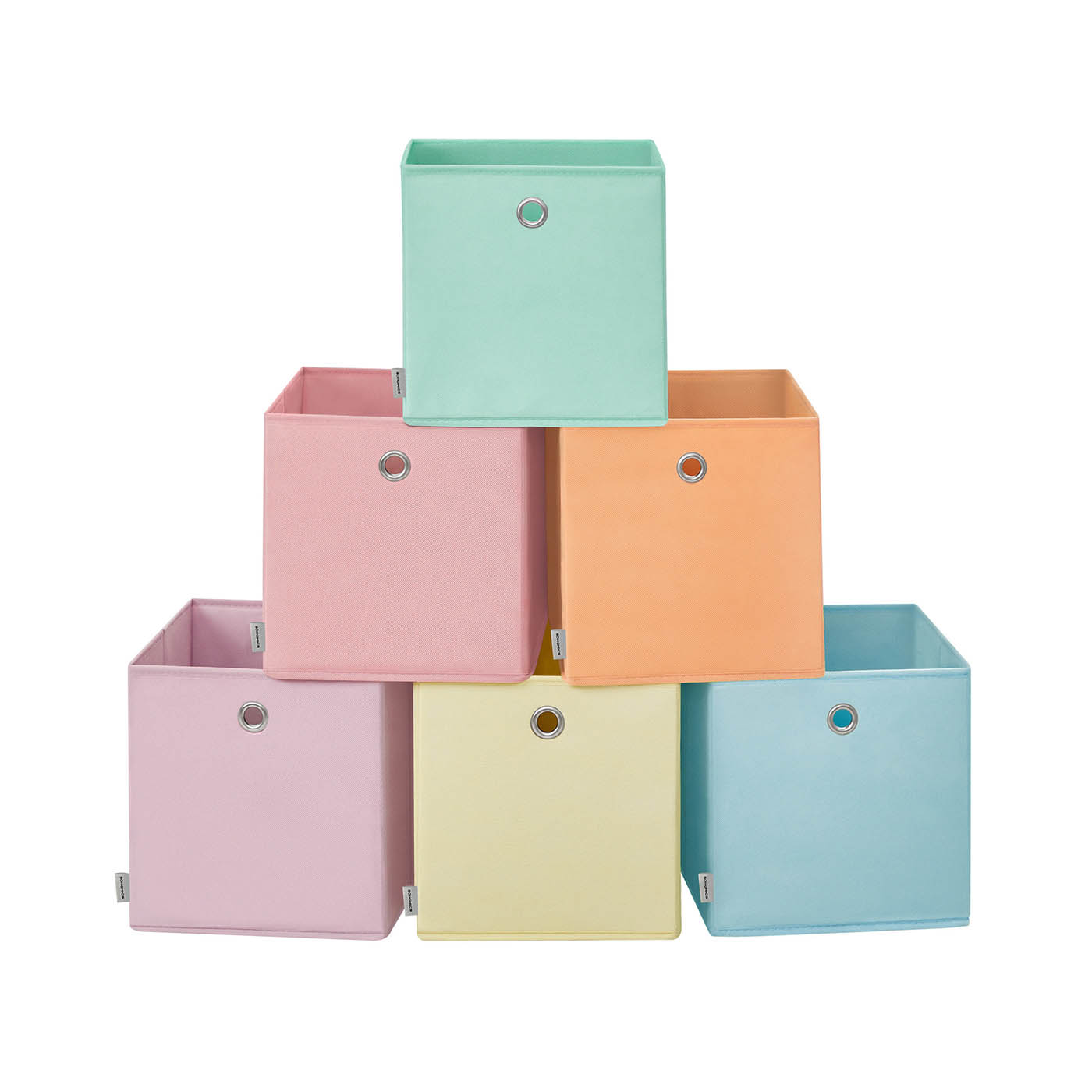 Aufbewahrungsbox 6er Set 33 x 33 x 33 cm für Würfelregal bunt