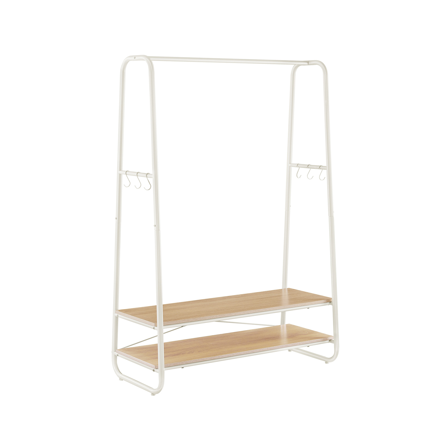 VASAGLE Kleiderständer braun Metall 6 Haken 100,0 x 160,0 cm, 1 St.