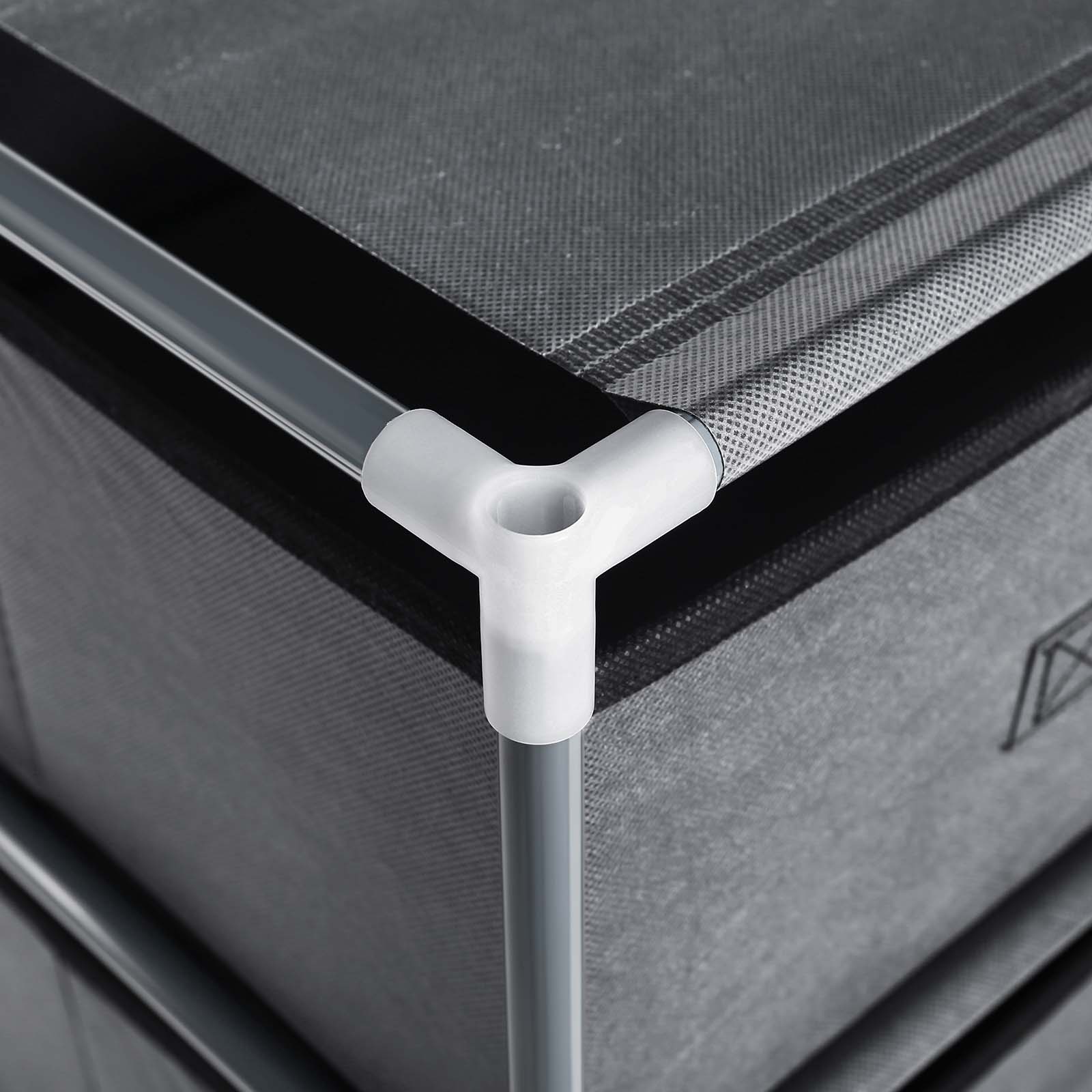 SONGMICS Schubladenschrank, Aufbewahrungsregal mit 4 Stoffschubladen