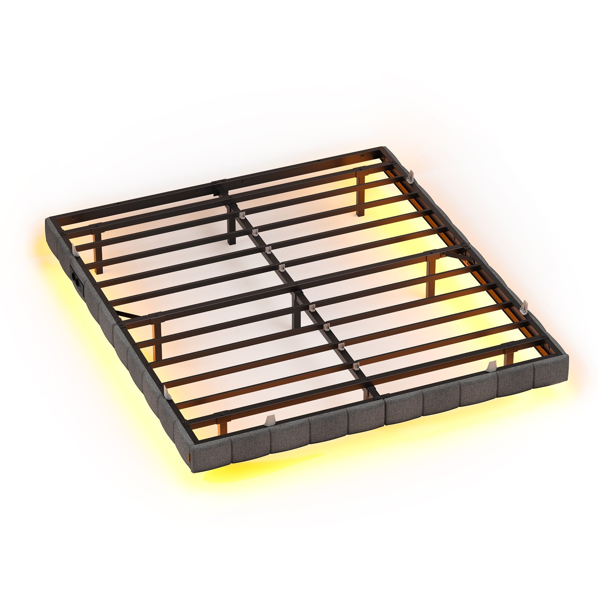 Bettrahmen 160 x 200 cm, mit LED-Beleuchtung, Bettgestell