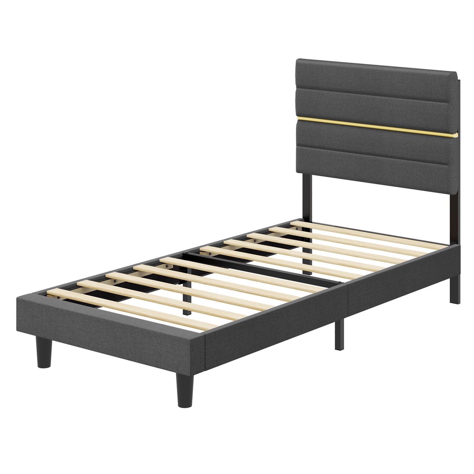 Vasagle Bettgestell, Einzelbettgestell, Passend Für 90 X 200 Cm Matratze