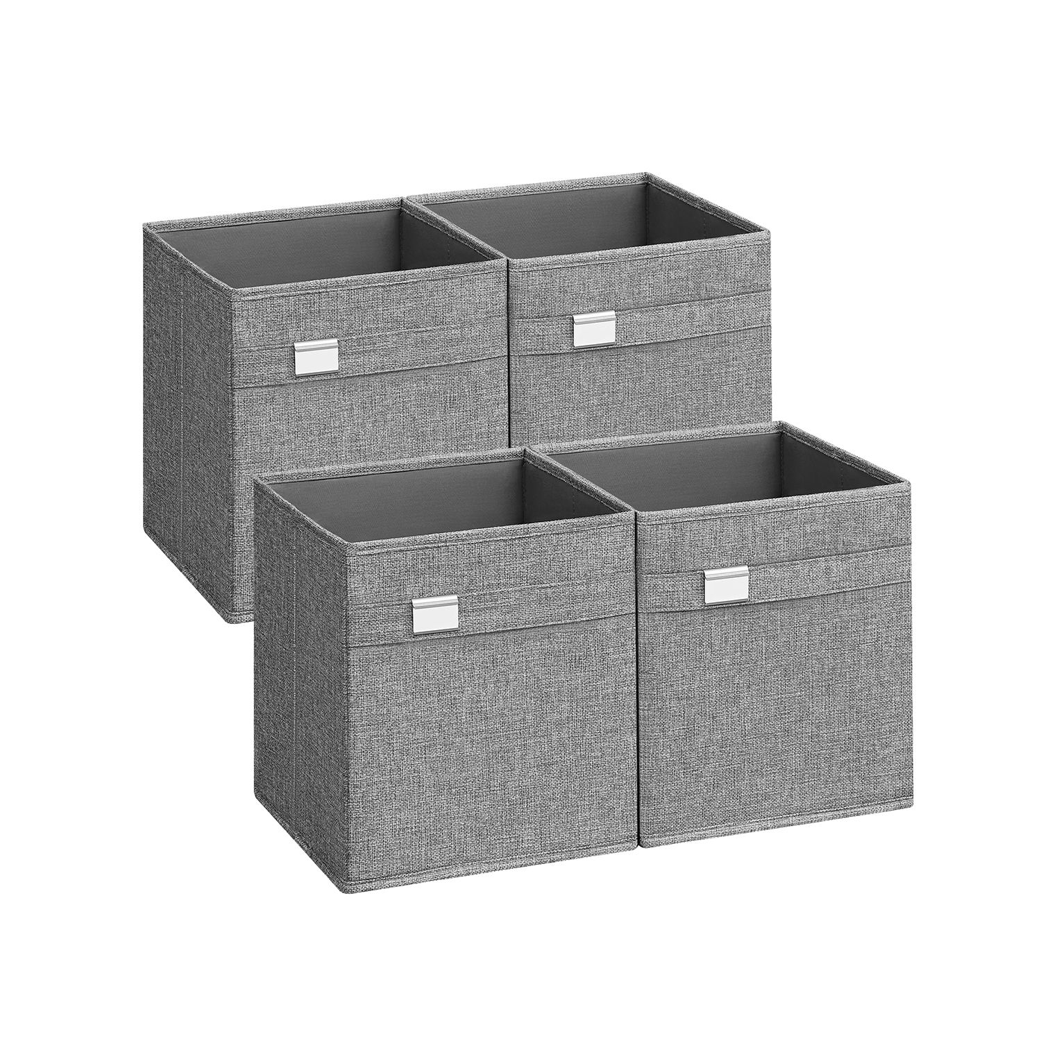 Aufbewahrungsbox 4er Set 26 x 26 x 28 cm taubengrau