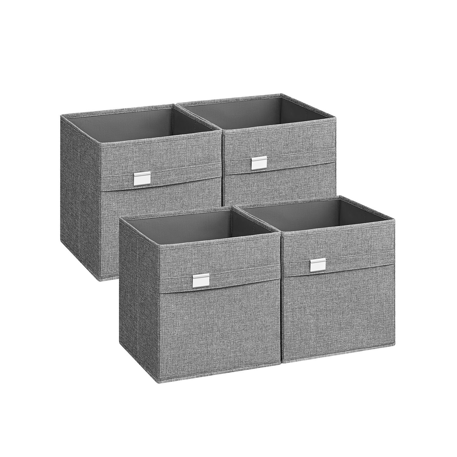 Aufbewahrungsbox 4er Set 30 x 30 x 30 cm taubengrau