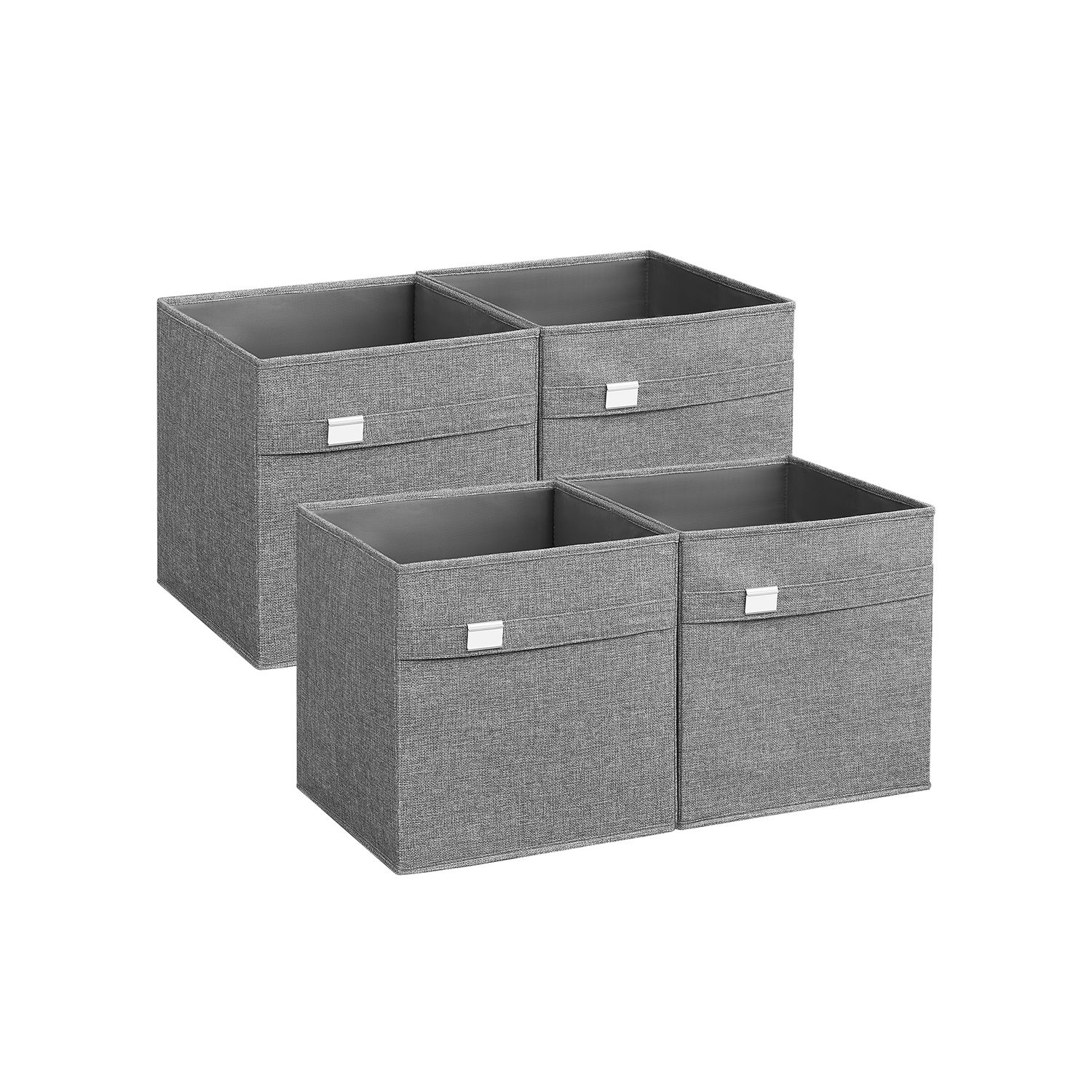 Aufbewahrungsbox 4er Set 33 x 33 x 33 cm taubengrau