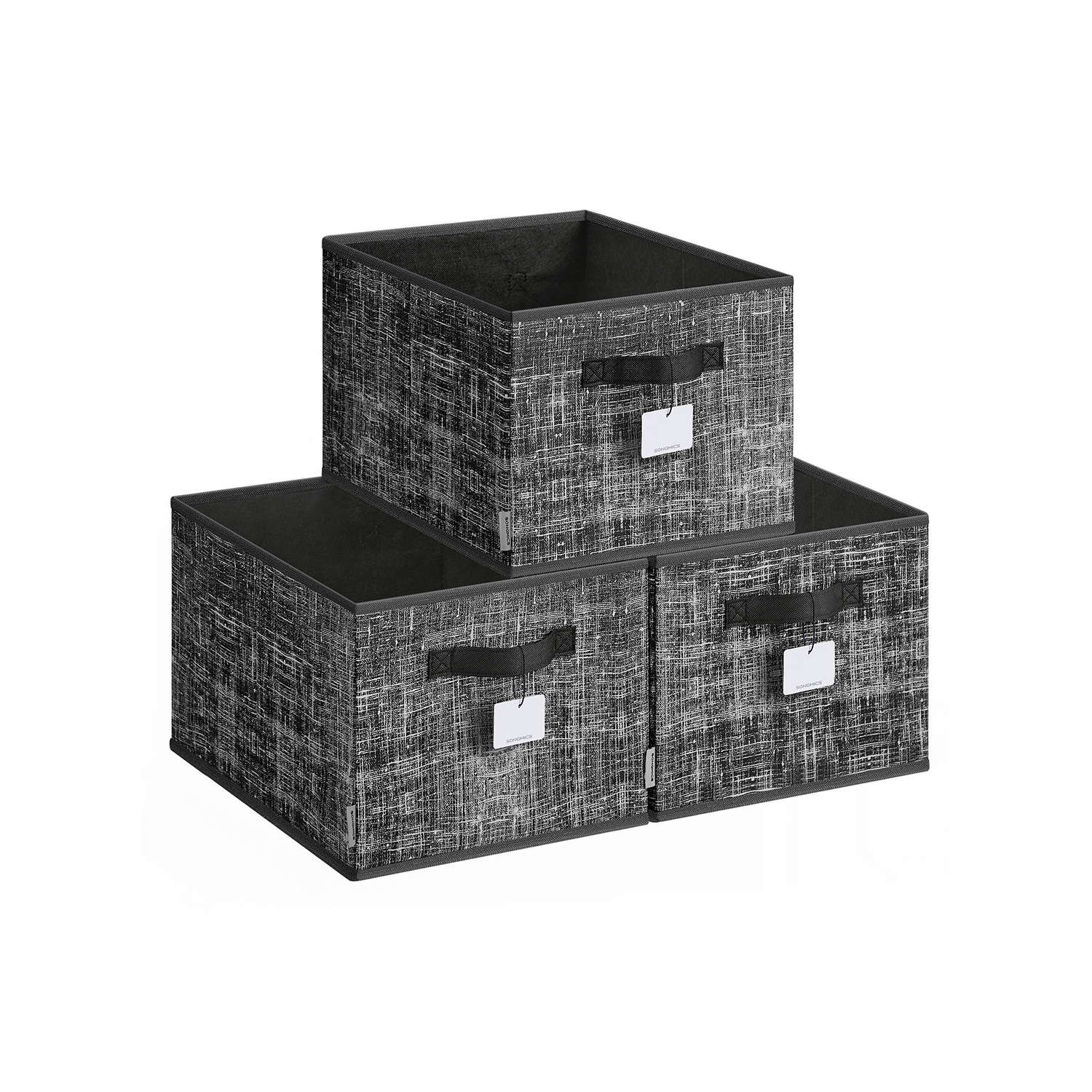 Aufbewahrungsbox 3er Set 40 x 30 x 24 cm tintenschwarz
