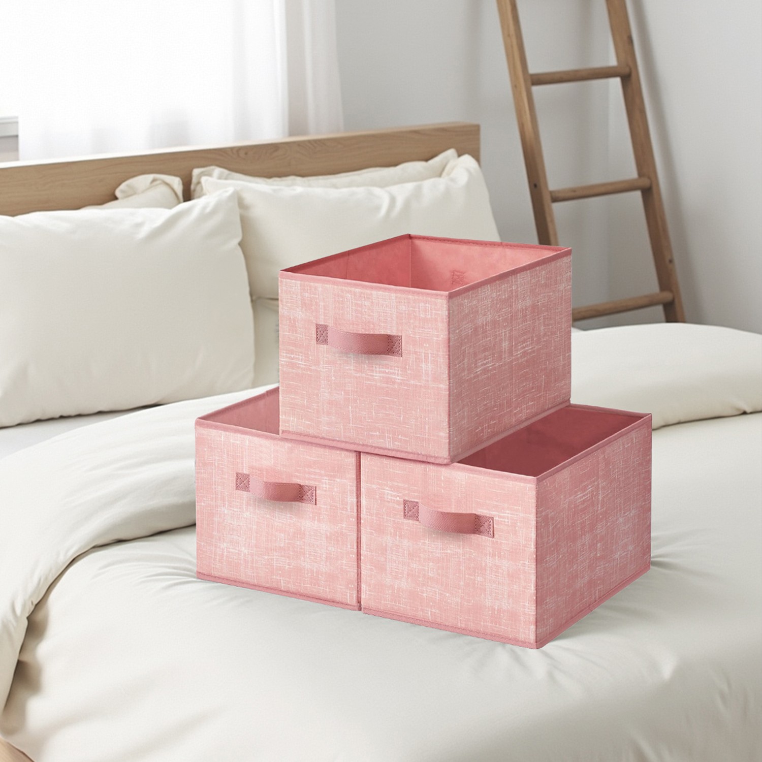 Aufbewahrungsbox 3er Set 40 x 30 x 24 cm pastellrosa