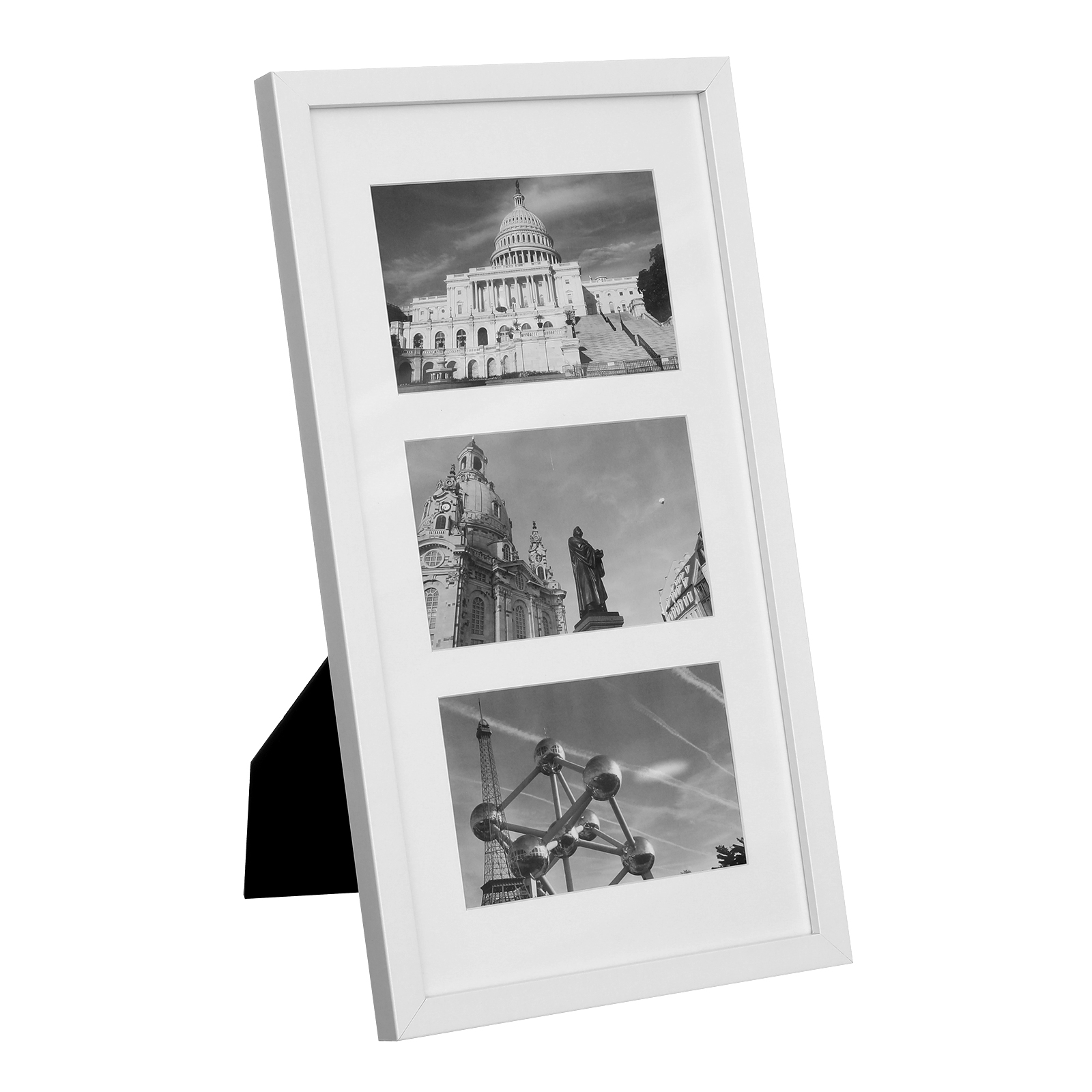 Bilderrahmen für 3 Fotos Weiß