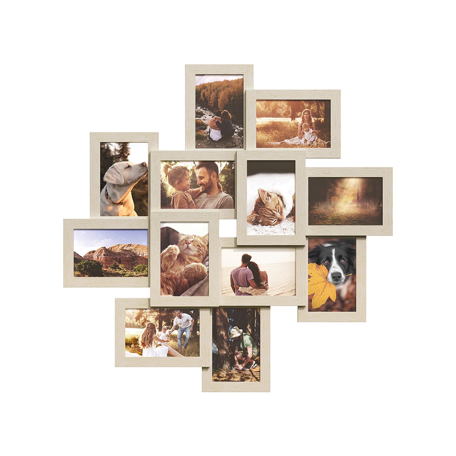 12 Fotorahmen für 10 x 15 cm Bilder Wanddeko