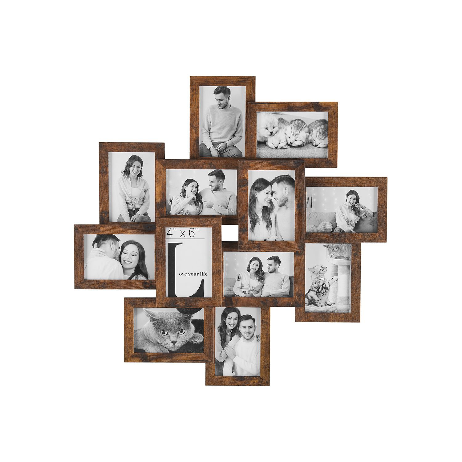 12 Fotorahmen für 10 x 15 cm Bilder Wanddeko